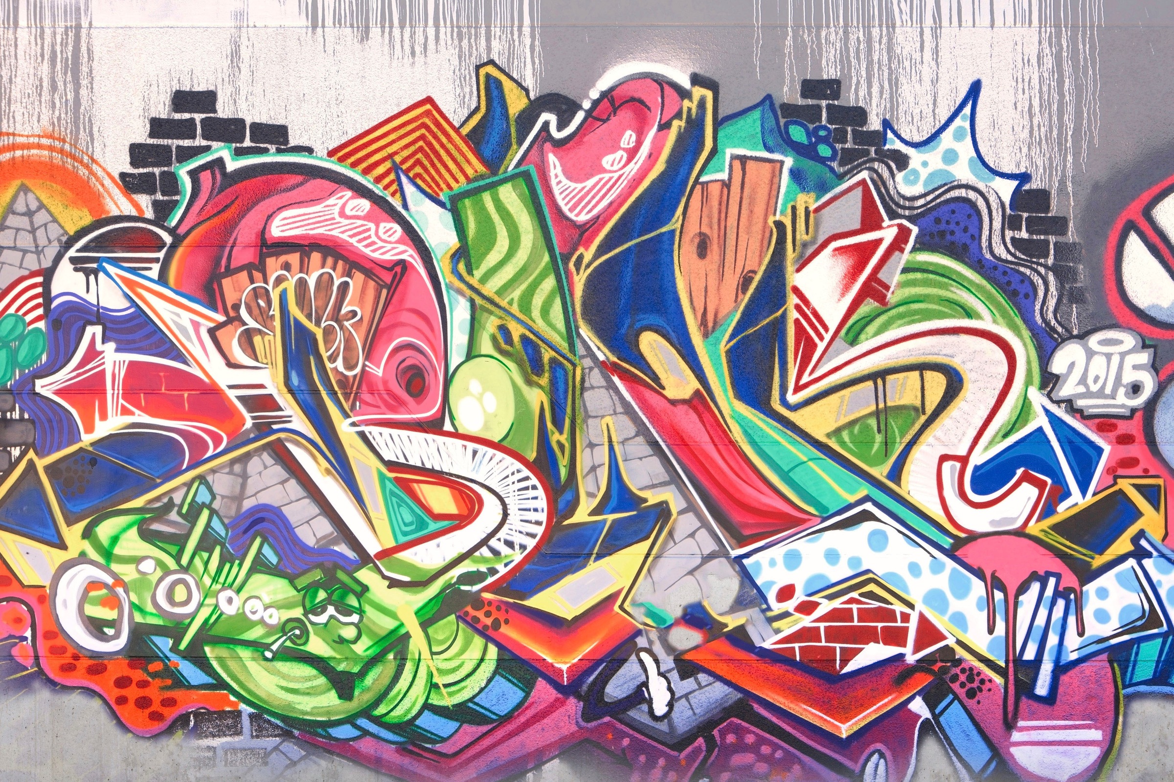 A.S. Création Leinwandbild »Graffiti«, Kunst-Gemälde-Kinder, (1 St.), Graffiti Keilrahmen Jugendzimmer Bunt Leinwand-Bild Wohnzimmer modern
