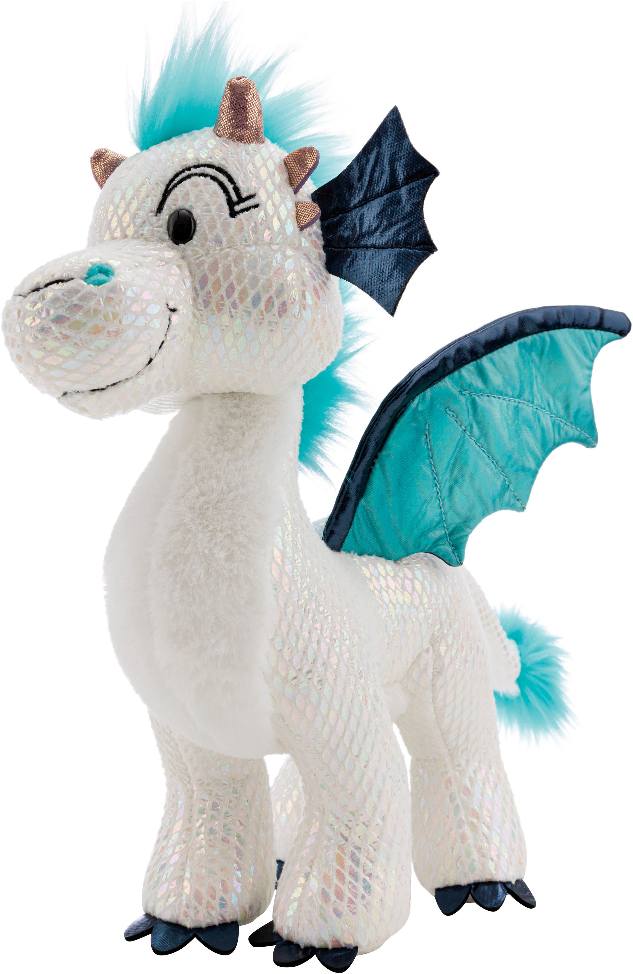 Nici Kuscheltier »Winter, Drache Zafura, 27 cm stehend«, sitzend; enthält recyceltes Material