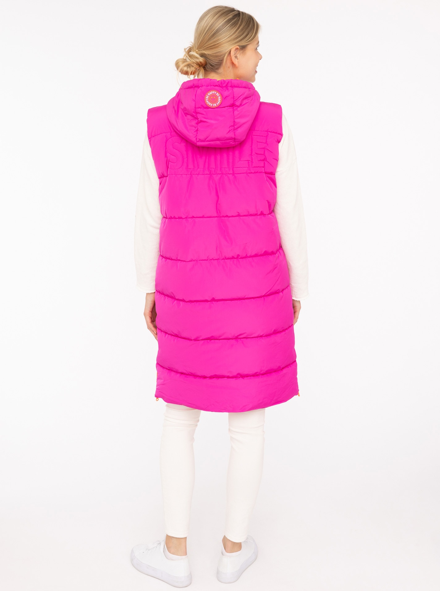 Zwillingsherz Steppweste »"Smile"« Smile-Steppung hinten, Zippern seitlich, Kapuze, Kordelzug