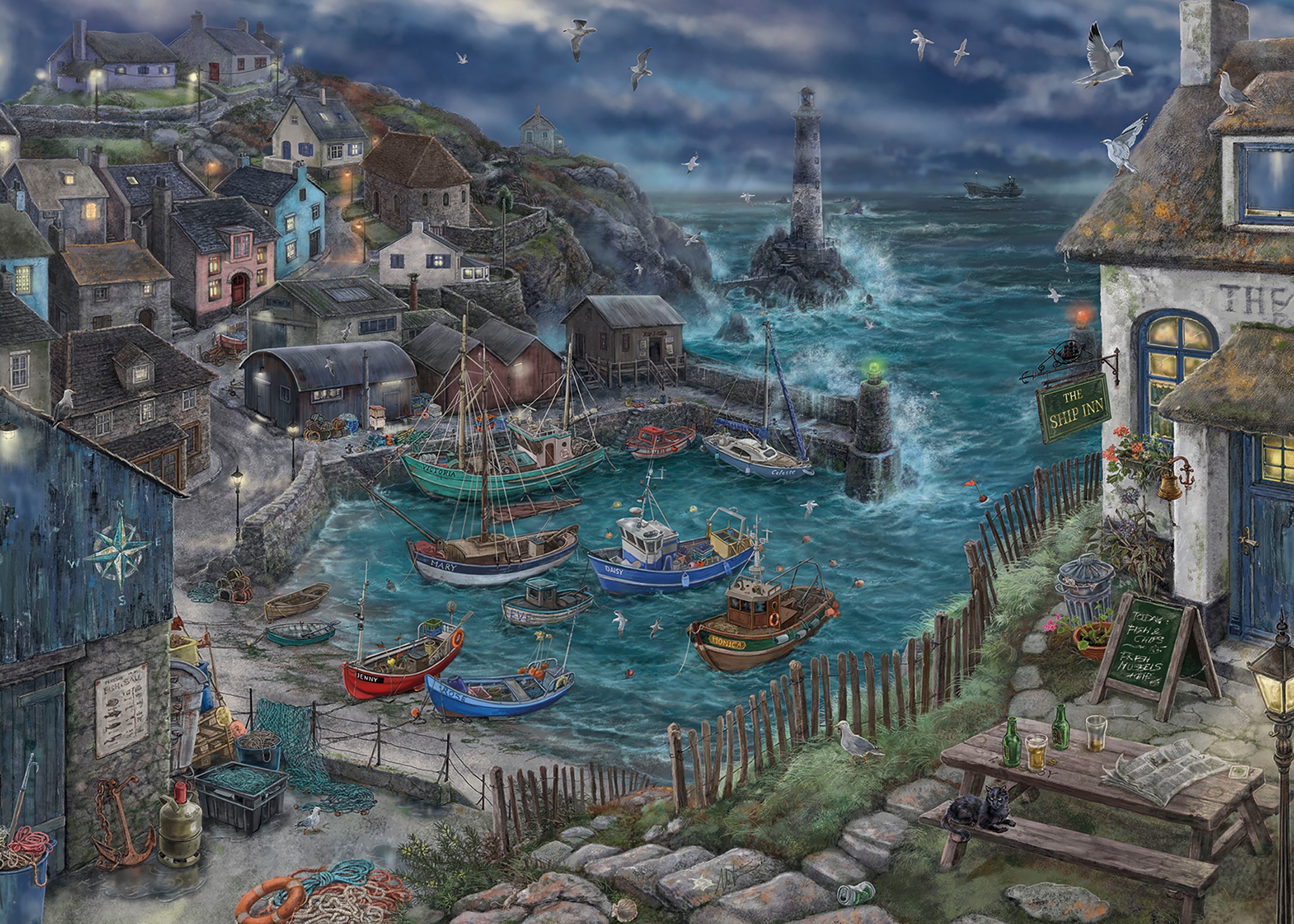 Ravensburger Puzzle »Das Fischerdorf«, Made in Germany
