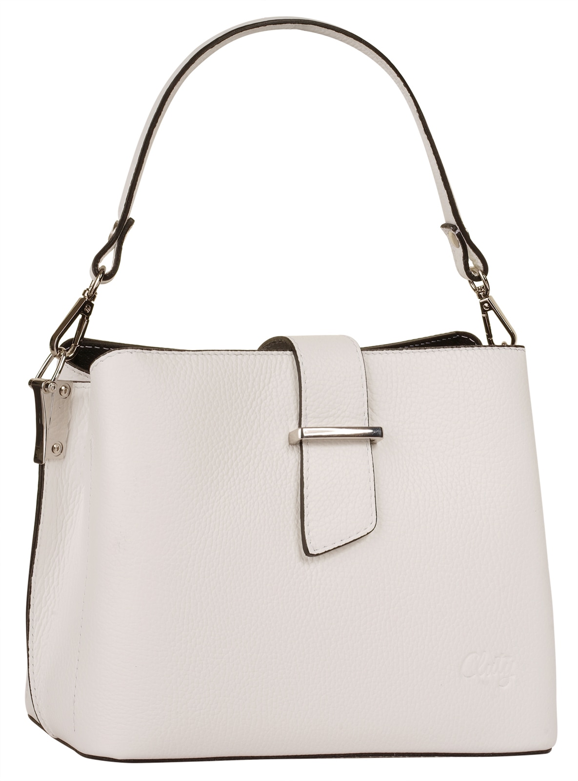 Cluty Henkeltasche, echt Leder, Made in Italy
