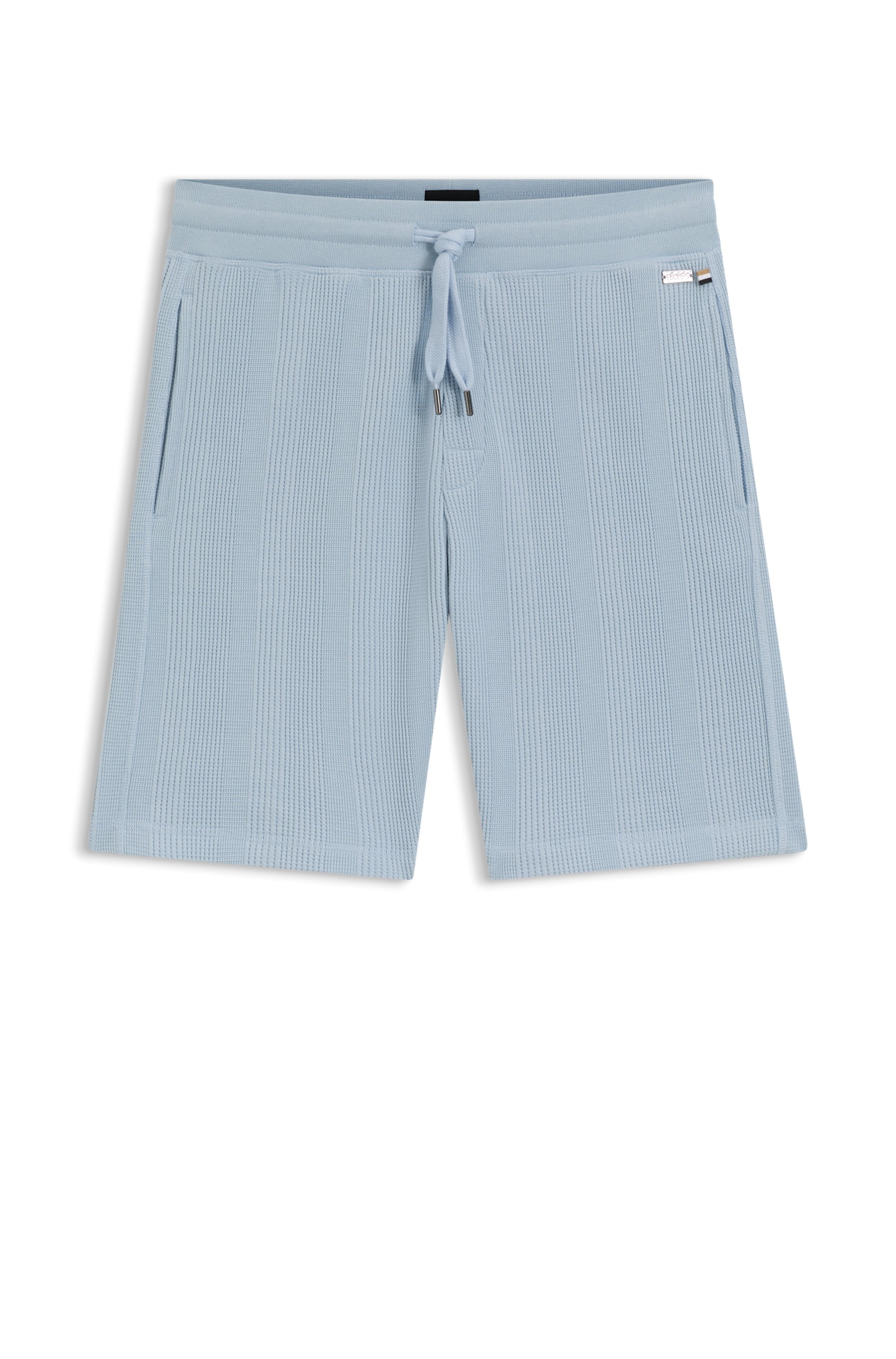 BOSS Sweatshorts »Sweatshorts Structure Sho«  kurze Hose mit Strickeinsätzen