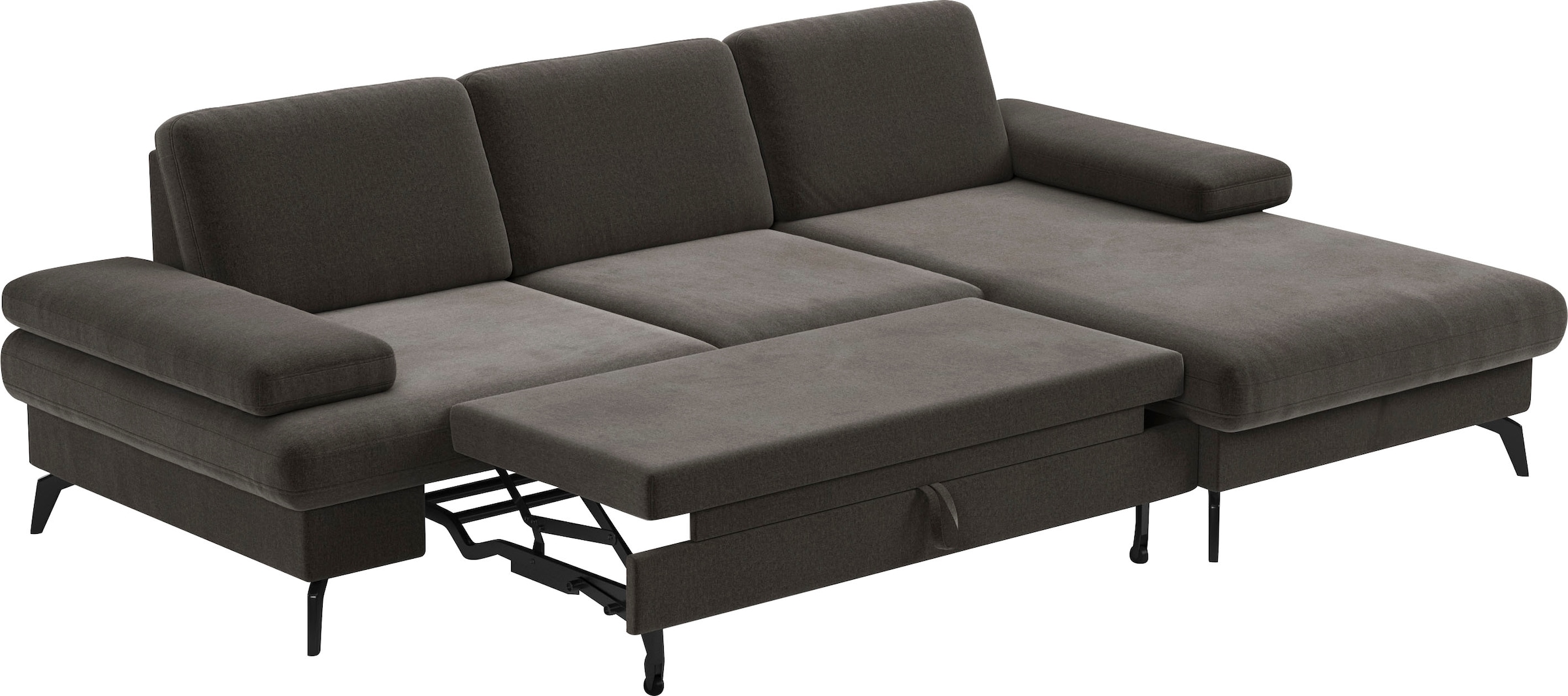 sit&more Ecksofa »Morris L-Form, inkl. Sitztiefenverstellung«, wahlweise mit Armteilverstellung, Bettfunktion & Bettkasten