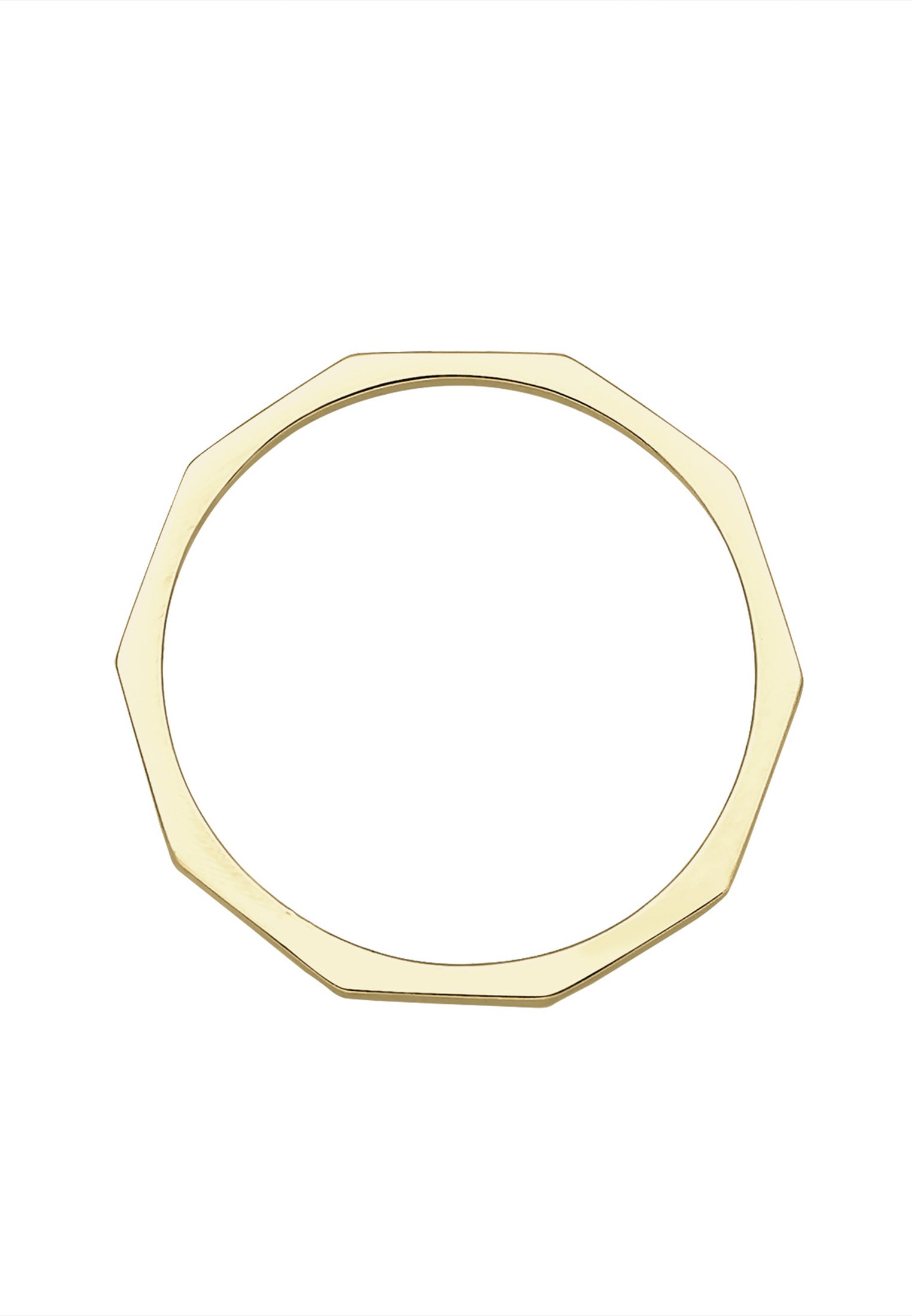 Elli Premium Fingerring »Bandring 375 Gelbgold«