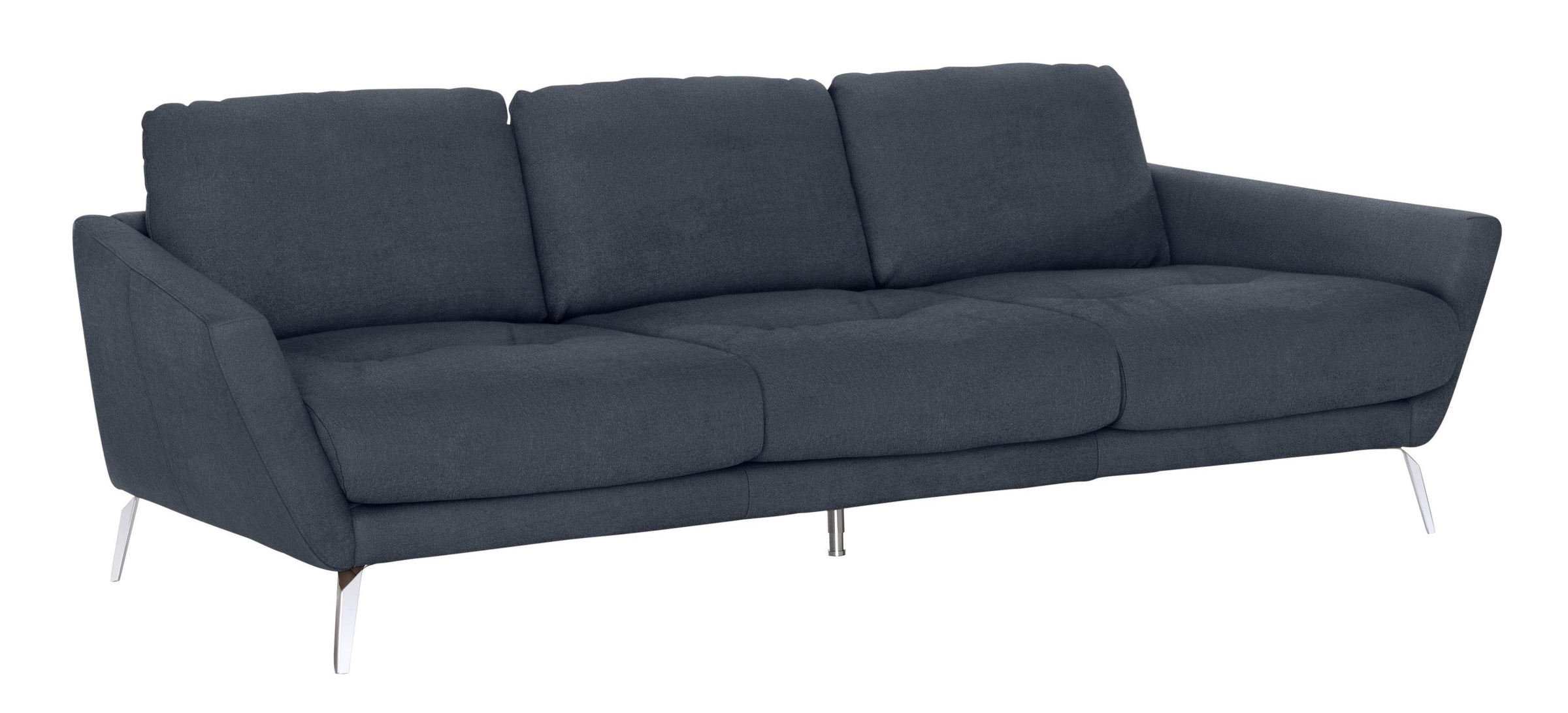 W.SCHILLIG Big-Sofa »softy«, mit dekorativer Heftung im Sitz, Füße Chrom glänzend