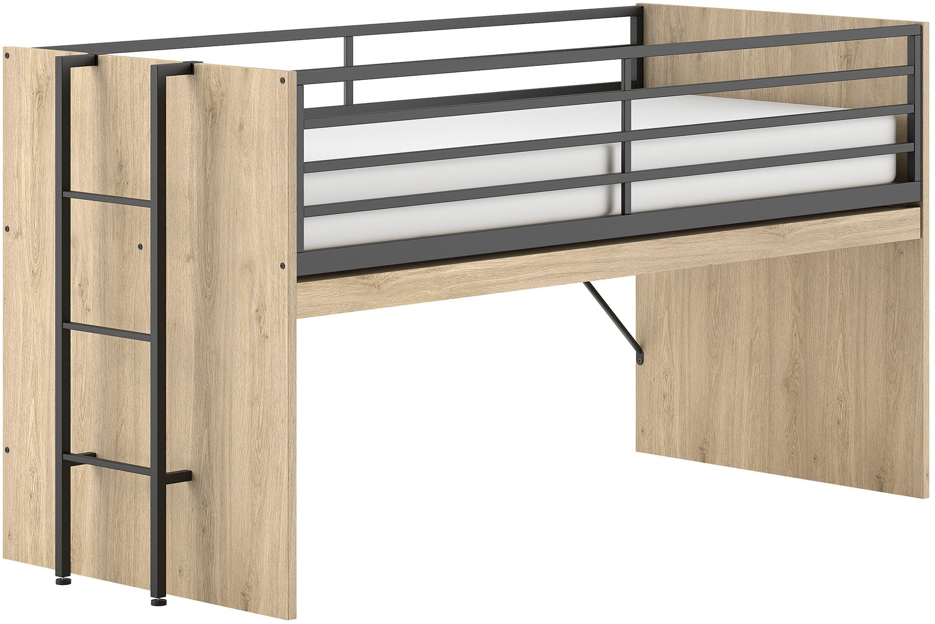 Vipack Hochbett »Sam, schlafen und arbeiten in einem, wahlweise Eiche- oder günstig online kaufen
