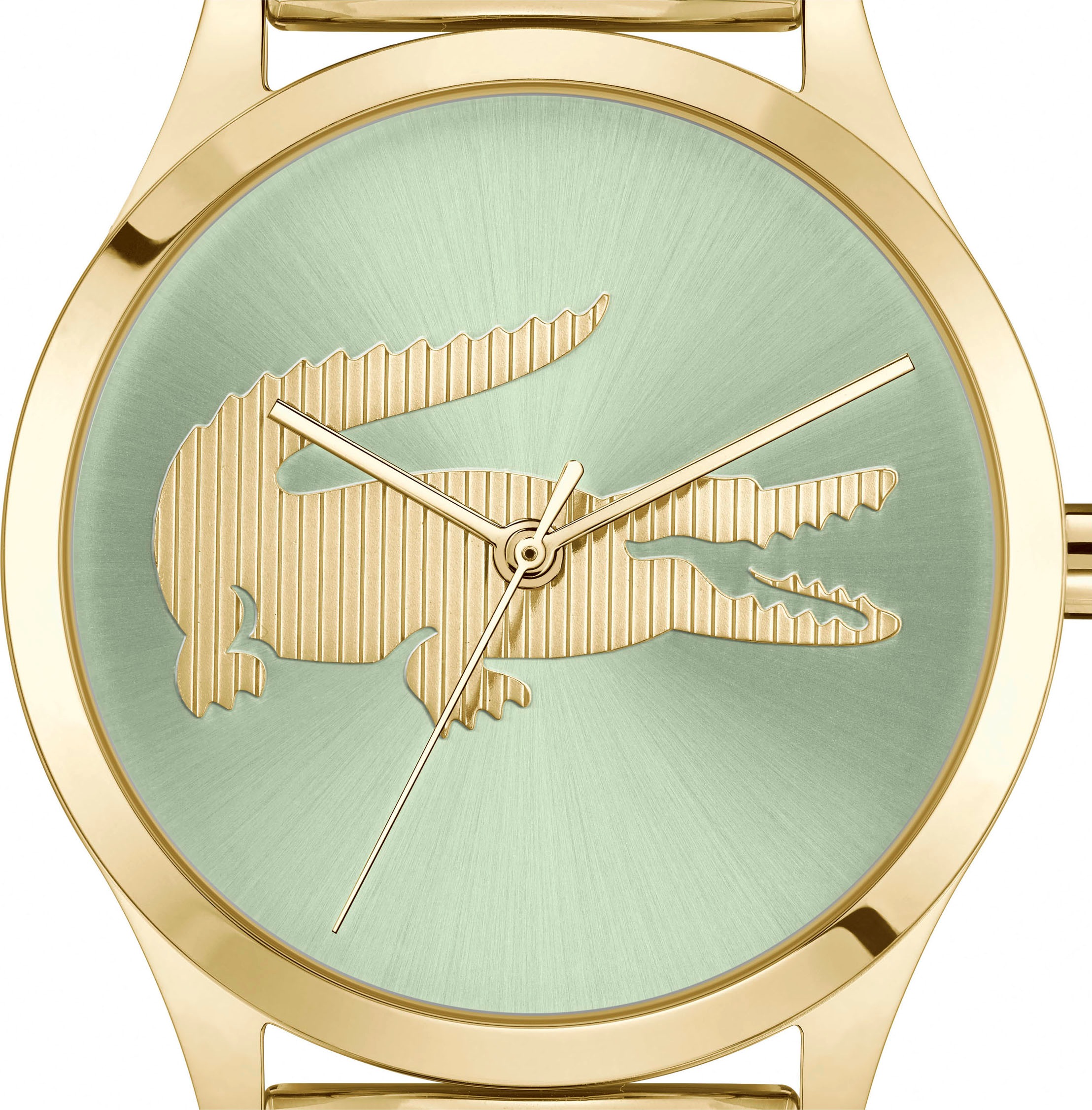 Lacoste Quarzuhr »CROCODELLE«, Armbanduhr, Damenuhr, Edelstahlarmband, analog