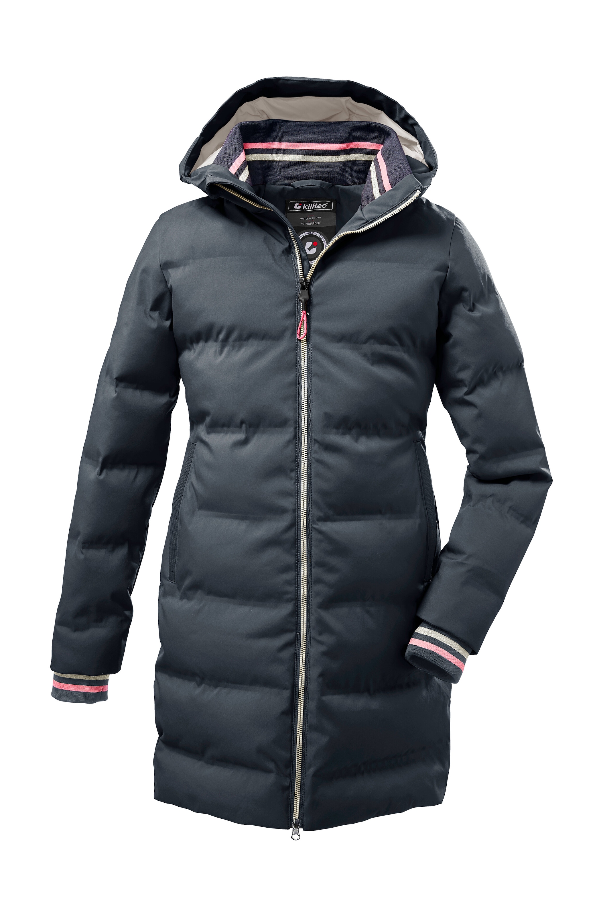 Killtec Steppmantel »KOW 33 GRLS QLTD CT« Lang geschnittene Mädchen-Steppjacke, wasserabweisend, atmungsaktiv