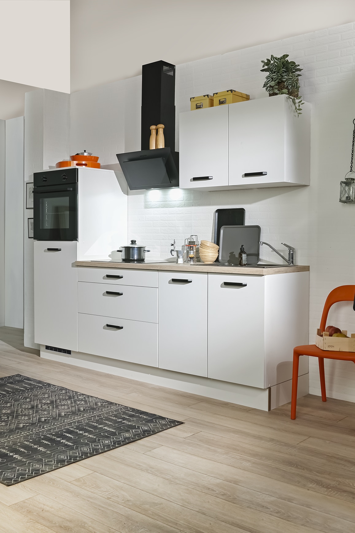 wiho Küchen Küchenzeile »Compact« Breite 240cm, wahlweise mit Geräten (mit Kühlschrank)