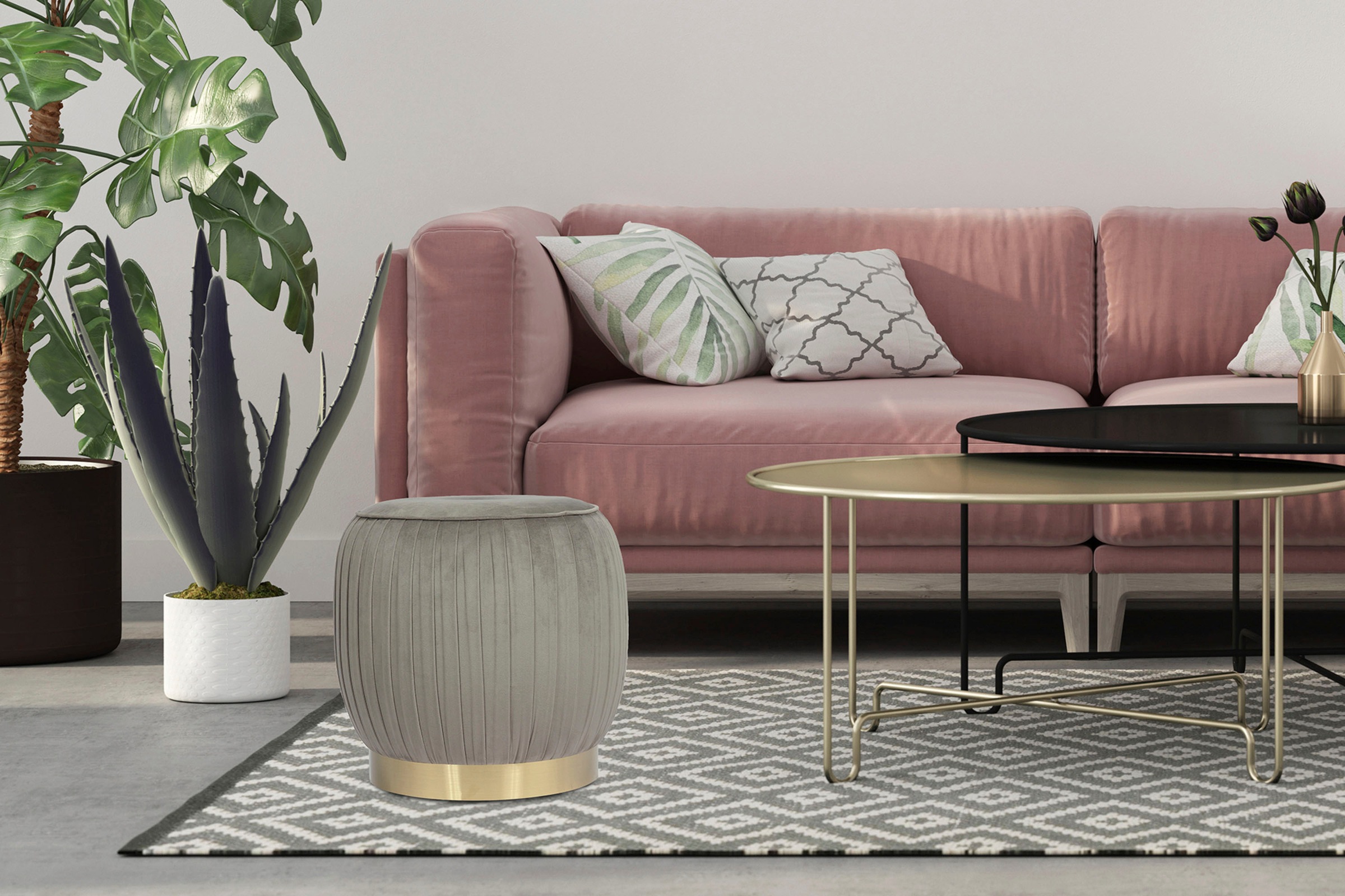 Kayoom Sitzhocker »Hocker Lilje, Edler Touch durch goldenen Sockel,Hochwert günstig online kaufen
