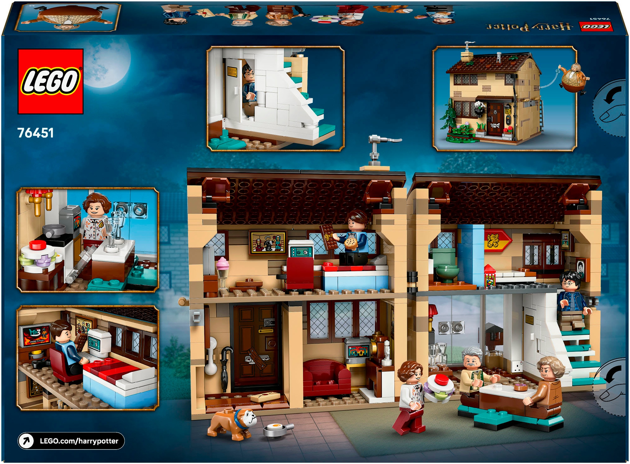 LEGO® Konstruktionsspielsteine »Ligusterweg: Tante Magdas Besuch (76451), LEGO Harry Potter™«, (639 St.), Made in Europe