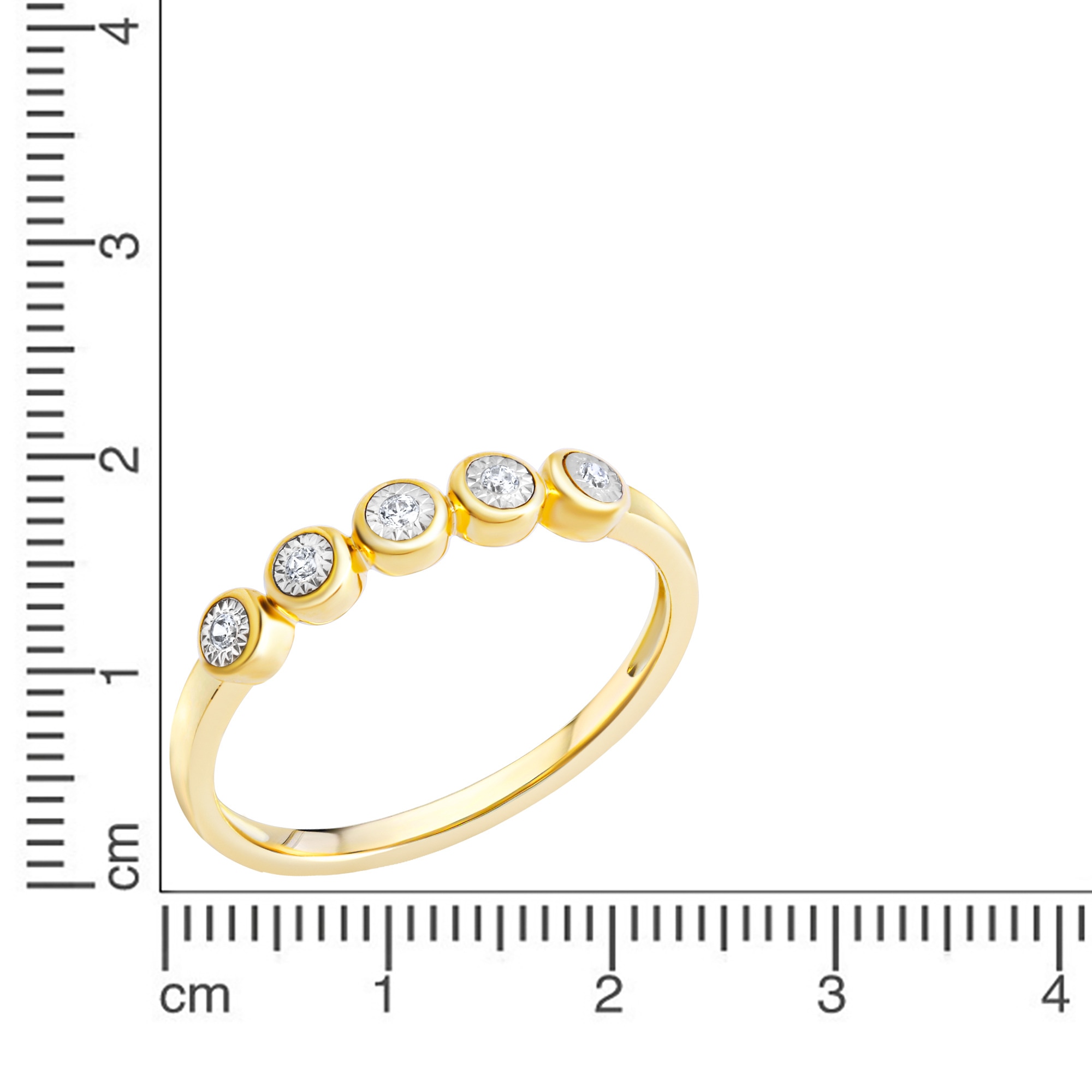 Diamonds by Ellen K. Fingerring »Gold 585 zweifarbig mit 5x Brillant zus. 0,05ct.«