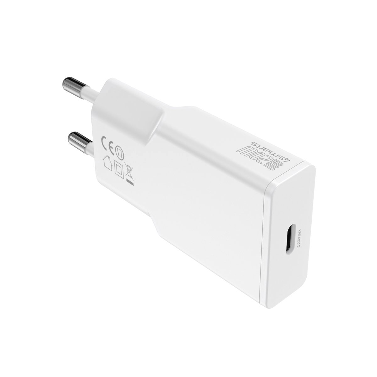 4smarts Schnelllade-Gerät »PDPlug Slim 20W GaN 1x USB-C + USB-C Kabel 1,5 m«