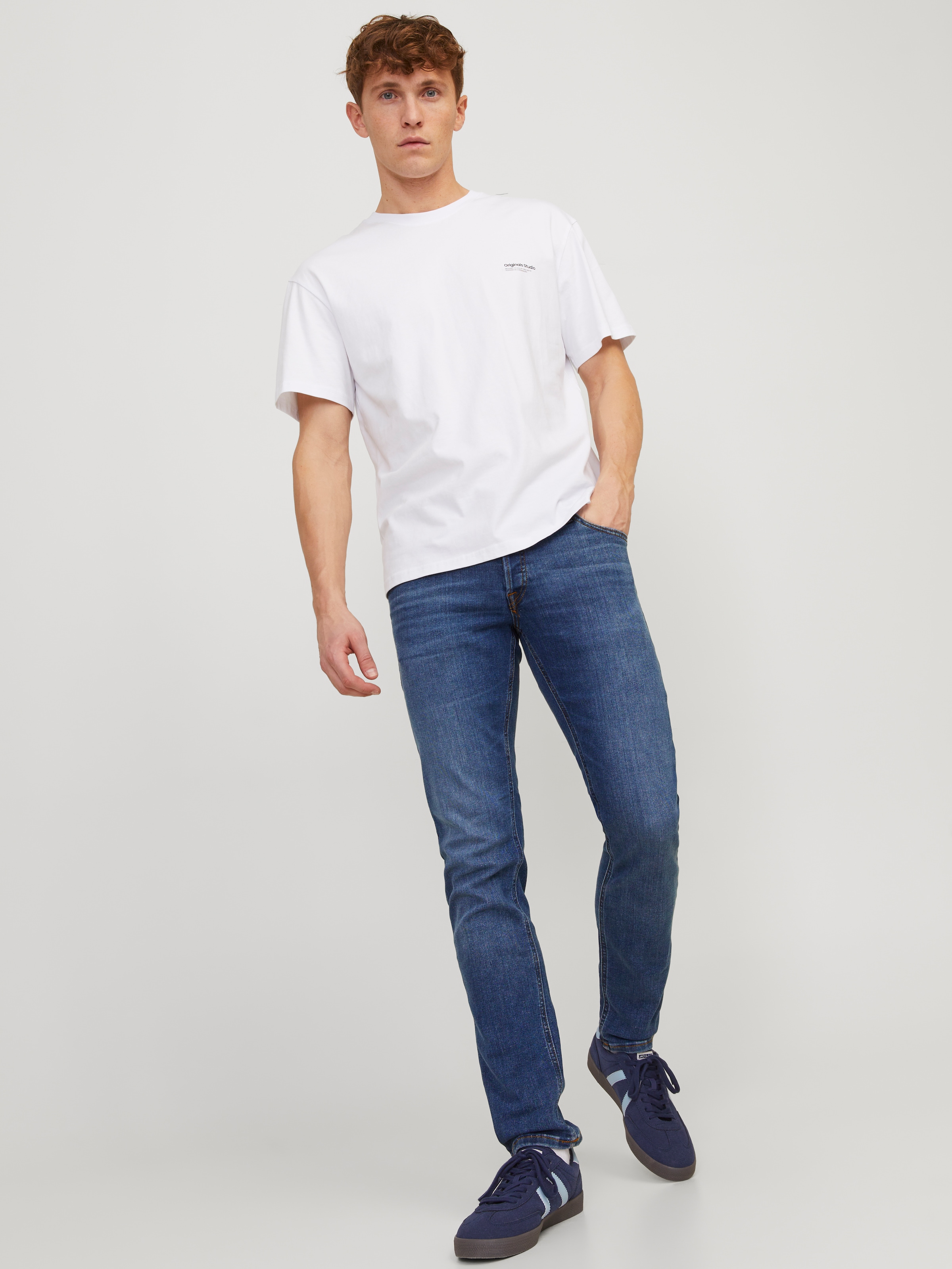 Jack & Jones Slim-fit-Jeans »JJIGLENN  Slim-Fit mit Stretch und praktischer 5-Pocket-Form« Baumwollmischung, slim fit
