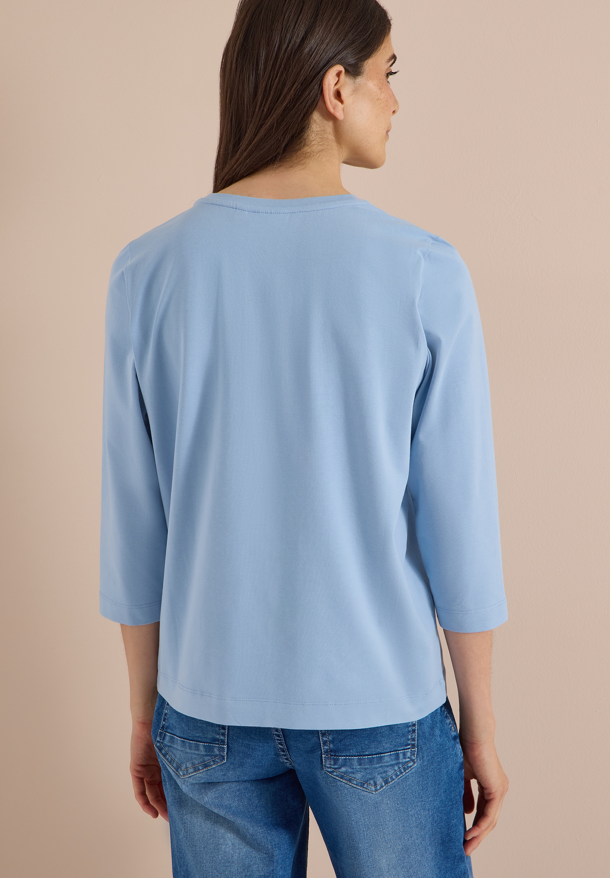 Cecil 3/4-Arm-Shirt mit Elasthananteil, Print im Animal-Look, Rundhals