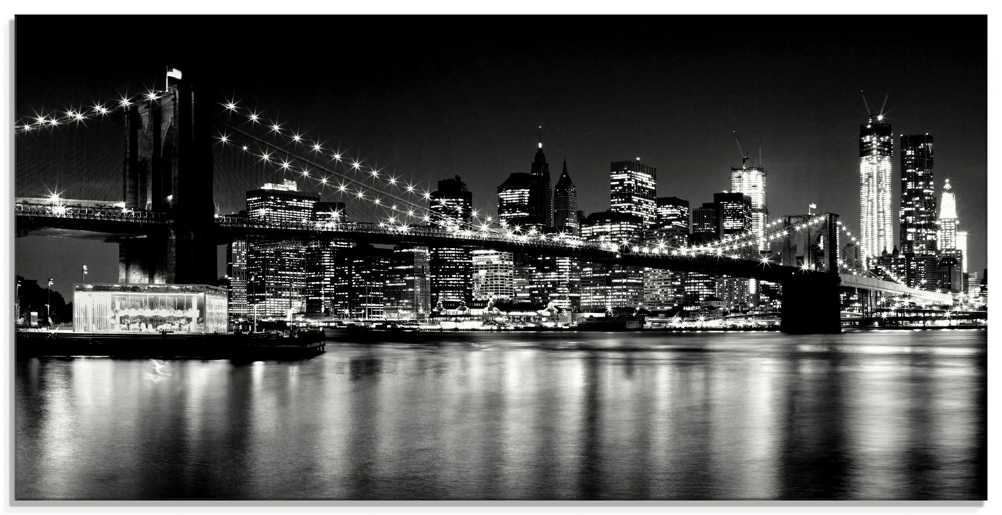 Artland Glasbild »Nächtliche Skyline Manhattan I«, Amerika, (1 St.), in ver günstig online kaufen