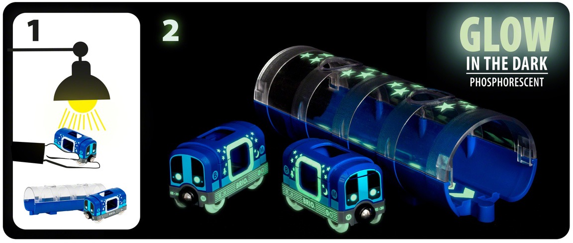 BRIO® Spielzeug-Zug »BRIO® WORLD, Tunnelbox U-Bahn«, leuchtet im Dunkeln