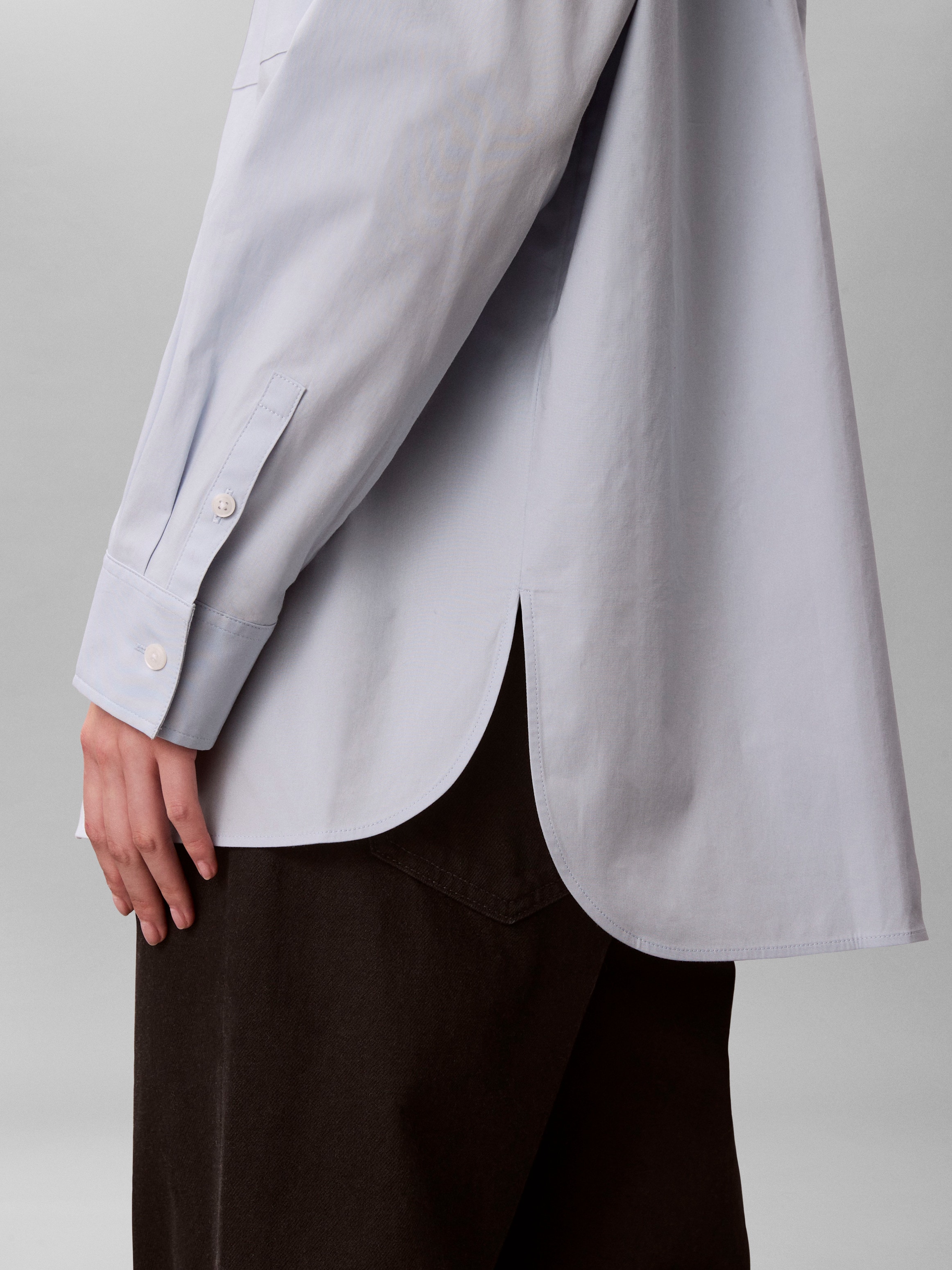 Calvin Klein Jeans Hemdbluse relaxte Passform, Stickerei auf der Brusttasche