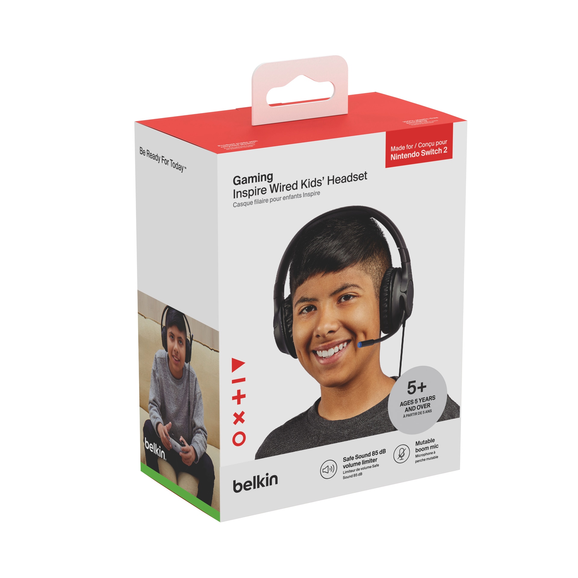 Belkin Kinder-Kopfhörer »Gaming Inspire«, Kinderkopfhörer mit Kabel für Nintendo Switch 2