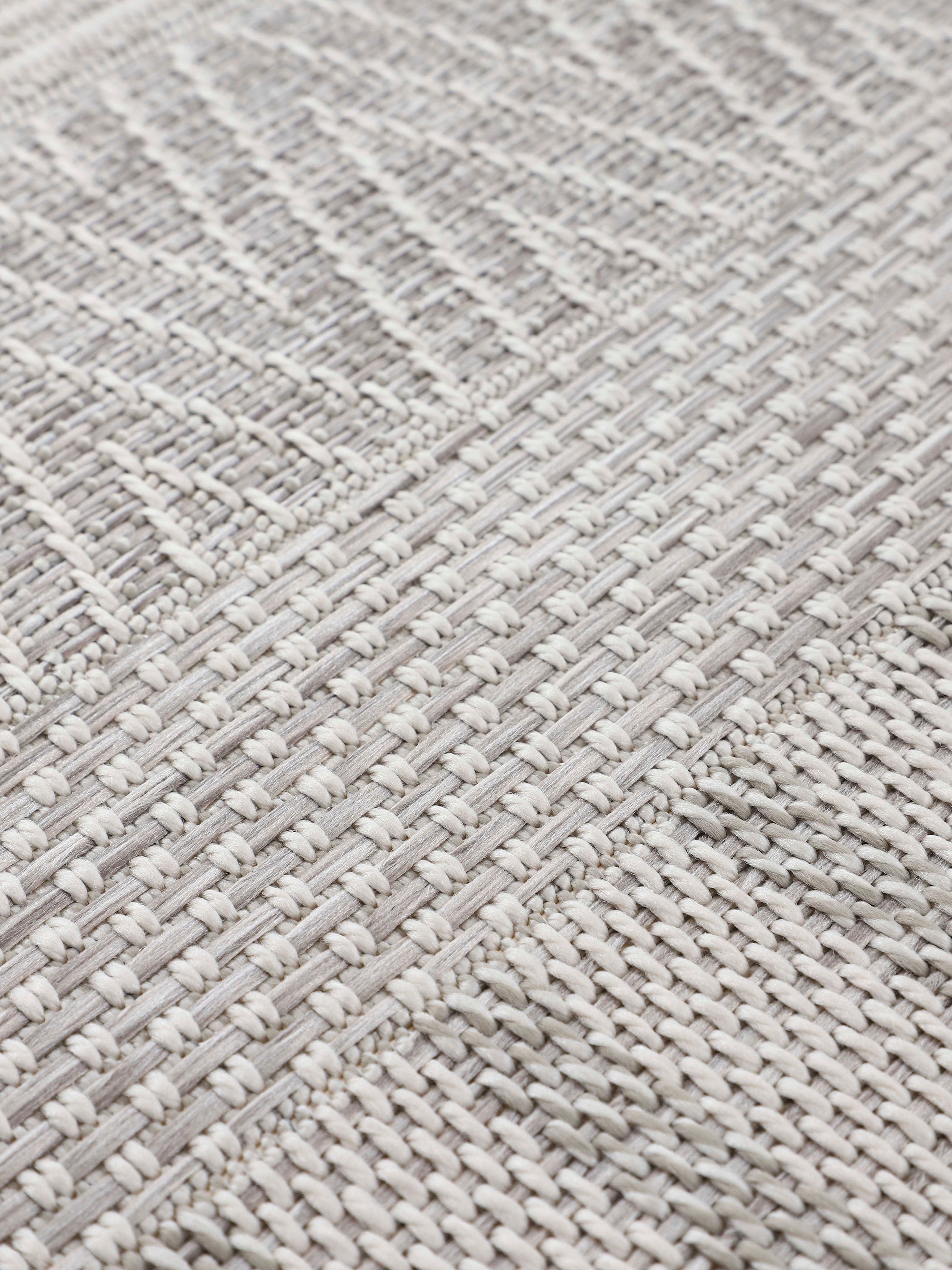 carpetfine Teppich »Boho 100«, rechteckig, 4 mm Höhe, robustes Flachgewebe, Sisal Optik, UV-beständig, Außenbereich