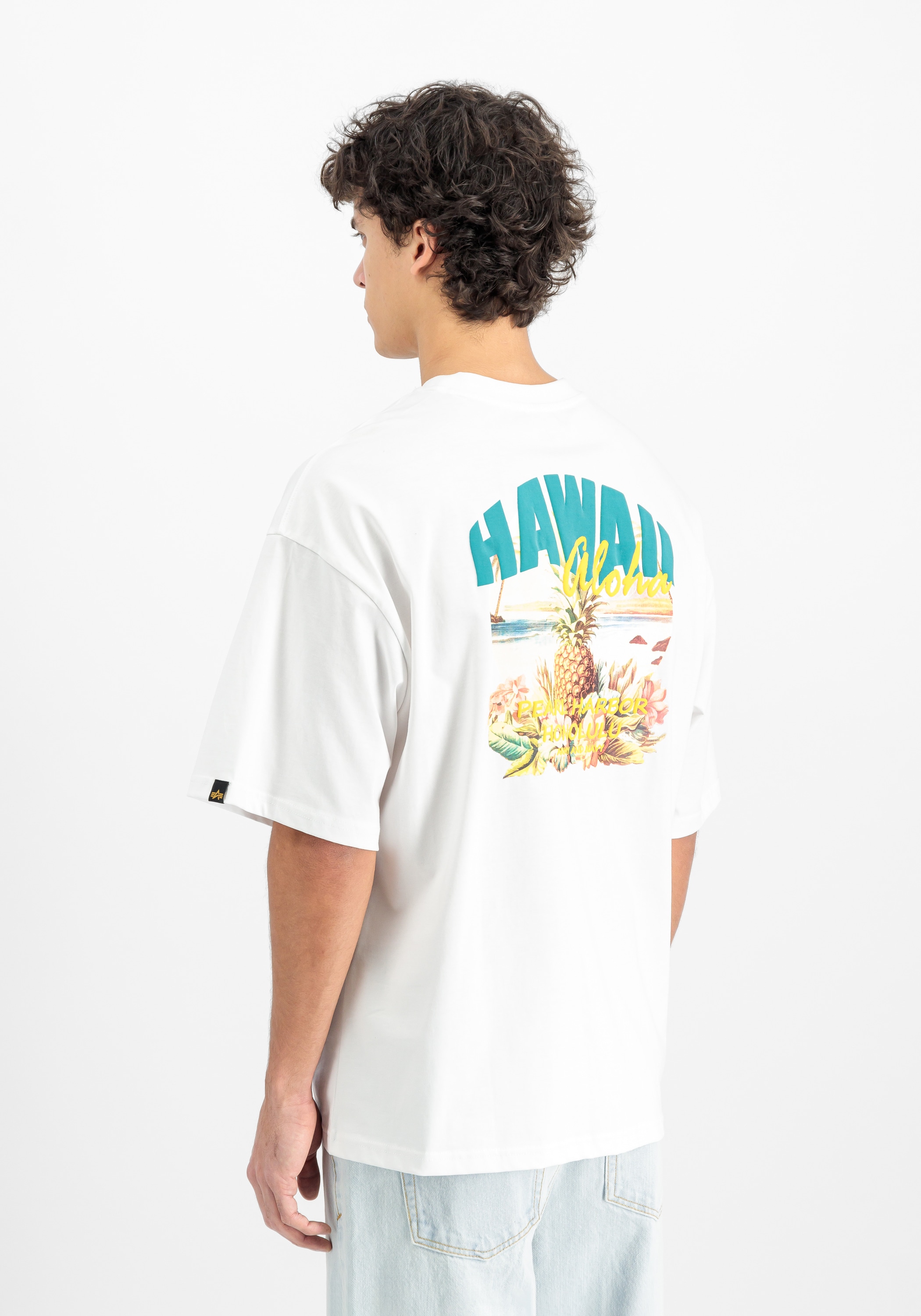 Alpha Industries T-Shirt »Alpha Industries Men - T-Shirts Hawaii Aloha Backprint T-Shirt«