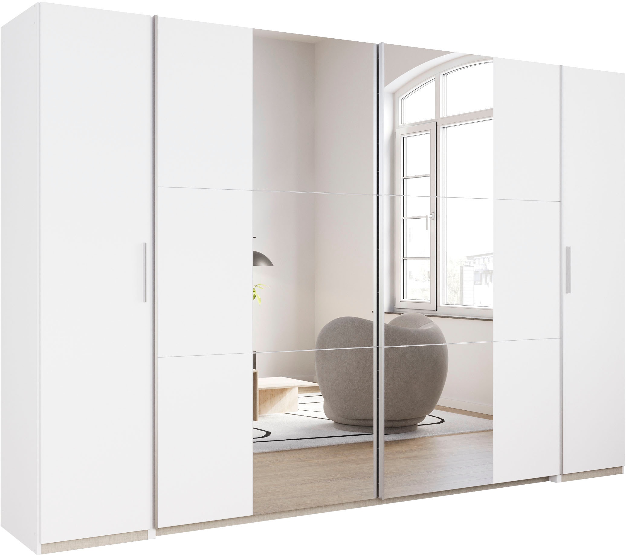 rauch Schwebetürenschrank »Kleiderschrank Drehtürenschrank Schrank Garderobe KRONACH TOPSELLER«, mit Dreh- und Schwebetüren und Spiegel, viele Böden MADE IN GERMANY