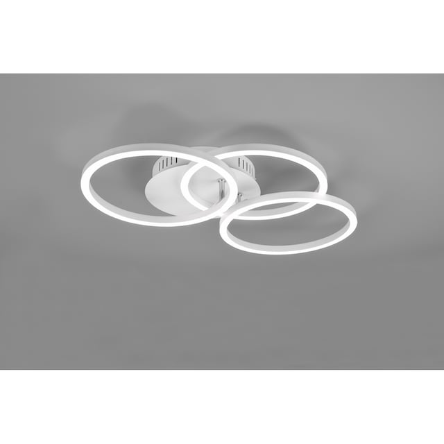 TRIO Leuchten LED Deckenleuchte »Circle«, 1 flammig-flammig, Deckenlampe  weiß matt mit schwenkbaren Ringen / inkl. Fernbedienung auf Raten bestellen