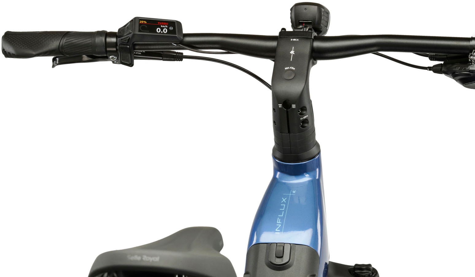 Kross »Influx Hybrid SUV 2.0 16,7Ah / 600 Wh 29 Zoll blau 9 Gänge 2026« 9 Gang Shimano CUES U4000 Schaltwerk Kettenschaltung Mittelmotor 250 W BOSCH PERFORMANCE LINE PX Mittelmotor