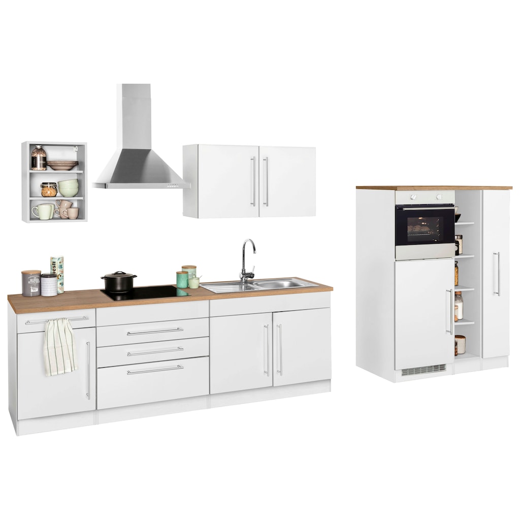 Kochstation Küchenzeile »KS-Samos«, ohne E-Geräte, Breite 350 cm