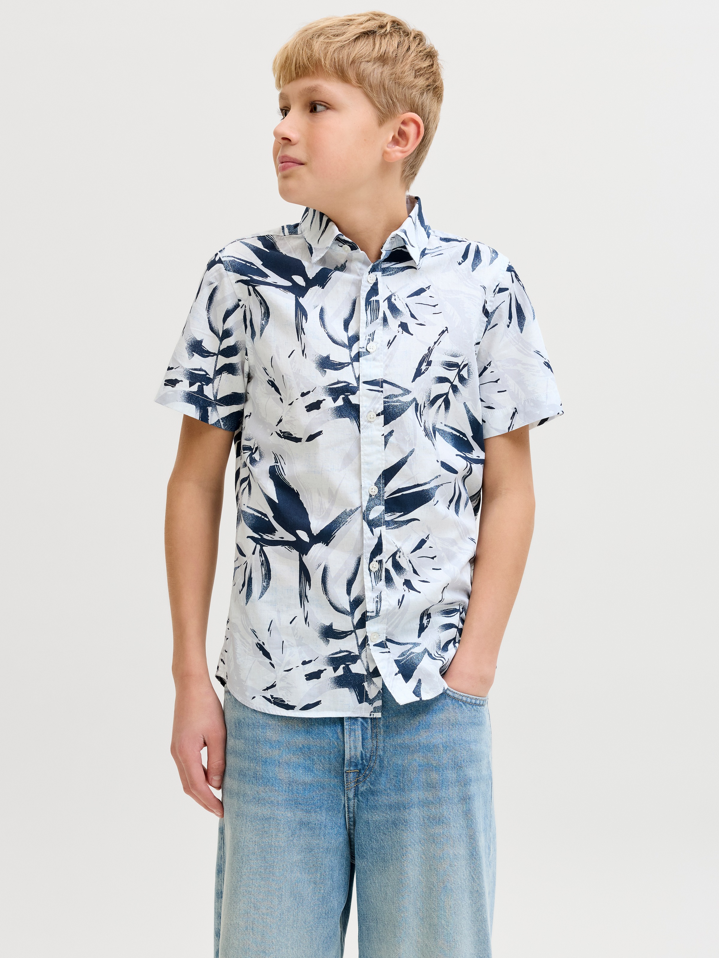 Jack & Jones Junior Kurzarmhemd »JJHONOLULU AOP SHIRT SS JNR« mit Allover-Print