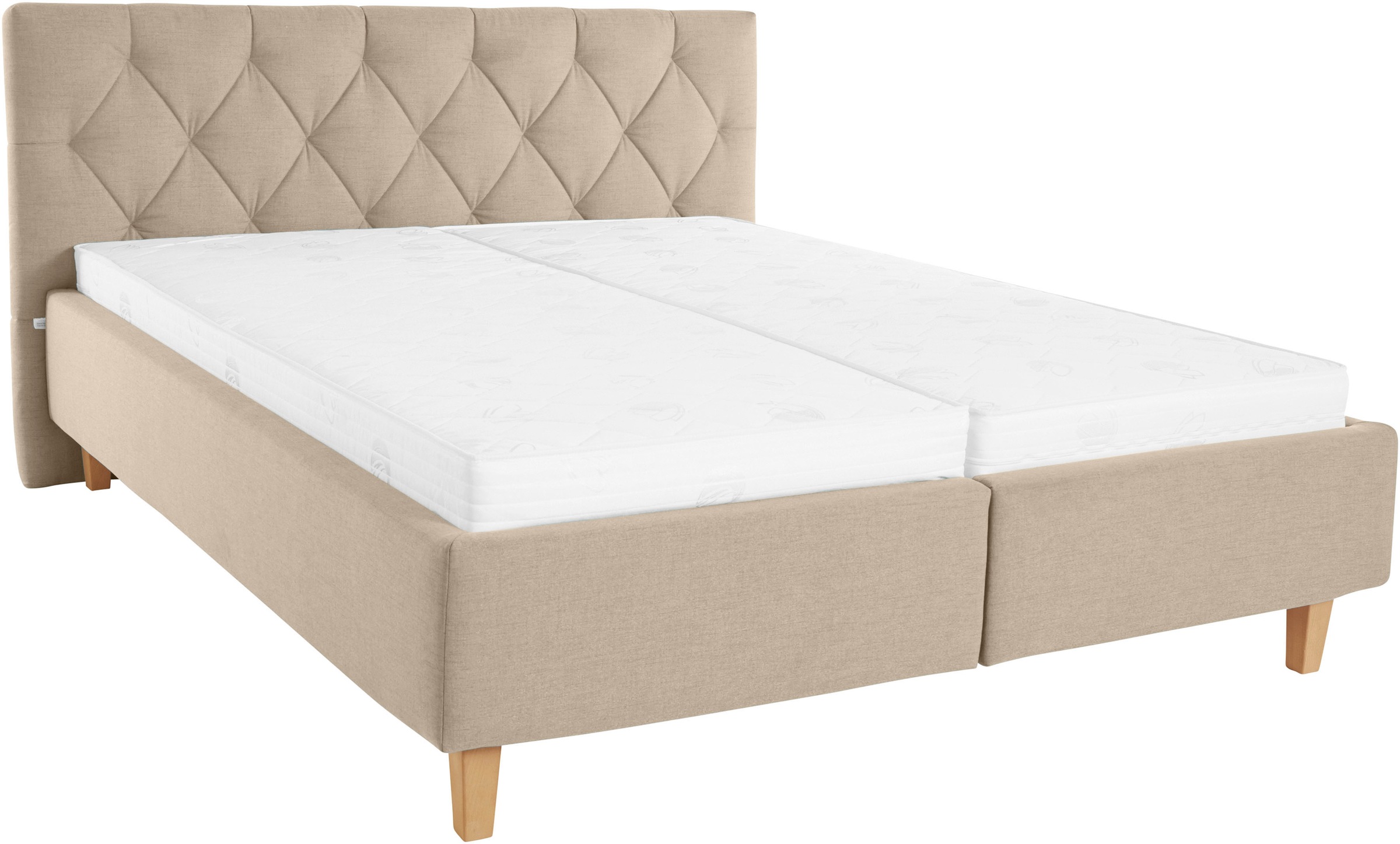 Guido Maria Kretschmer Home&Living Polsterbett »Sunley 100«, Kreuzsteppung, Kopfteilhöhe 102 cm, ohne oder mit Matratze/Lattenrost