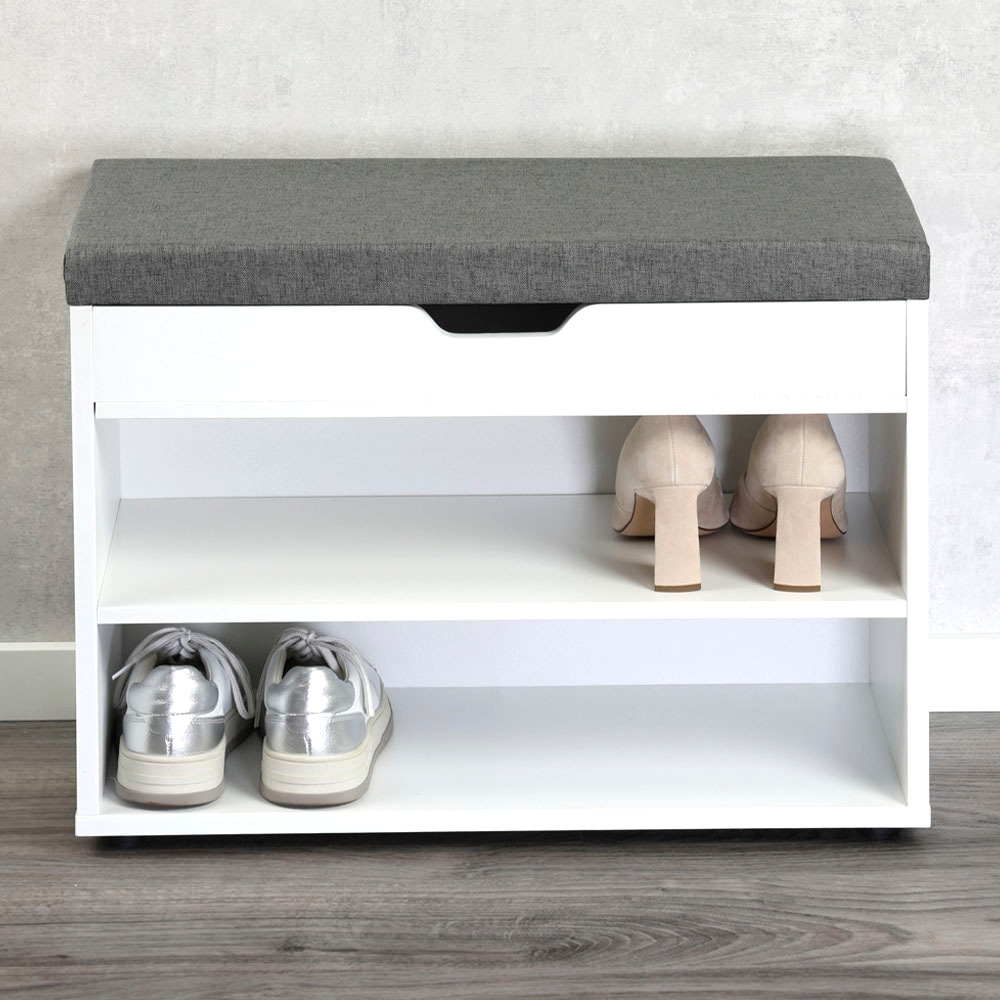 KESPER® Schuhschrank »KESPER Schuhschrank mit Sitzkissen, FSC« mit Klappe / zusätzliches Stauraumfach