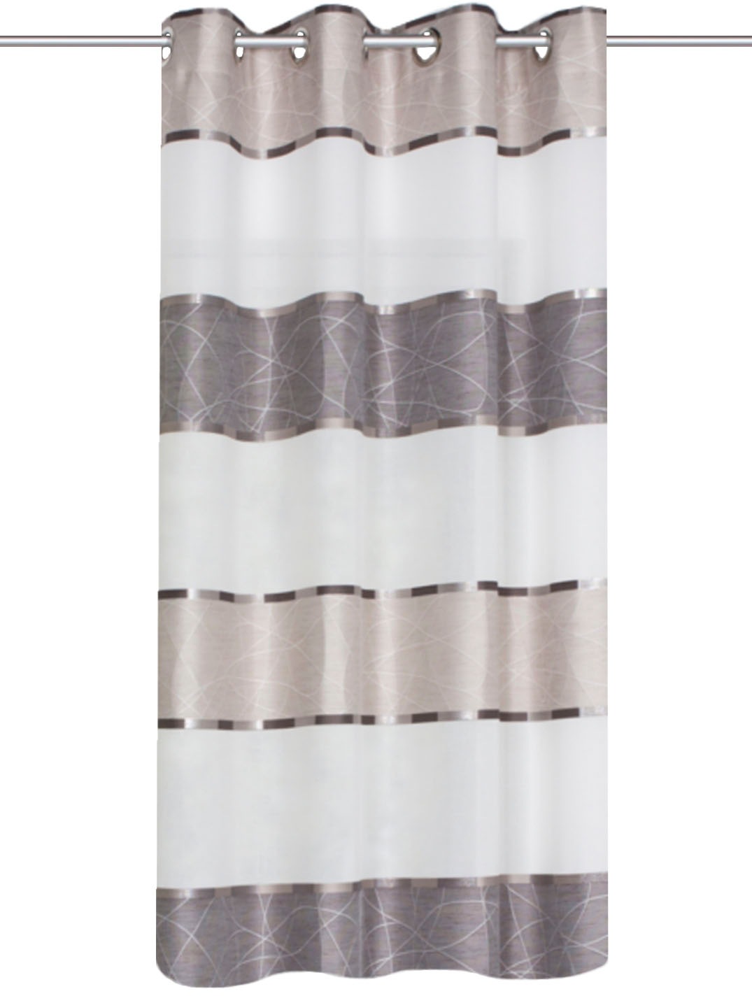 HOME WOHNIDEEN Vorhang »WALTER« Ösen 1 Stk. tlg. Ösenschal WALTER Querstrei günstig online kaufen