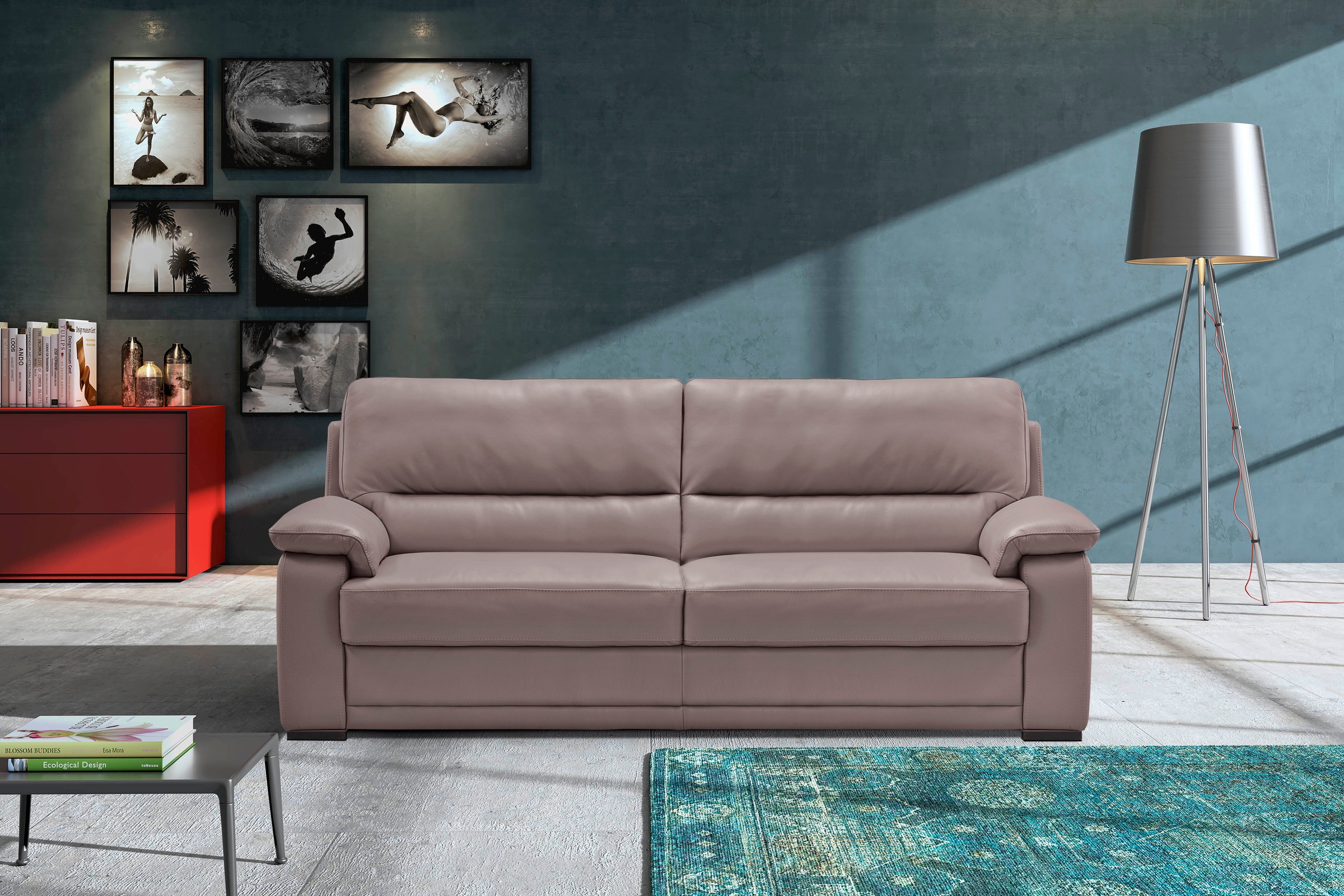Egoitaliano 2,5-Sitzer »Doris, modernes Designersofa, Ledersofa mit erstkla günstig online kaufen