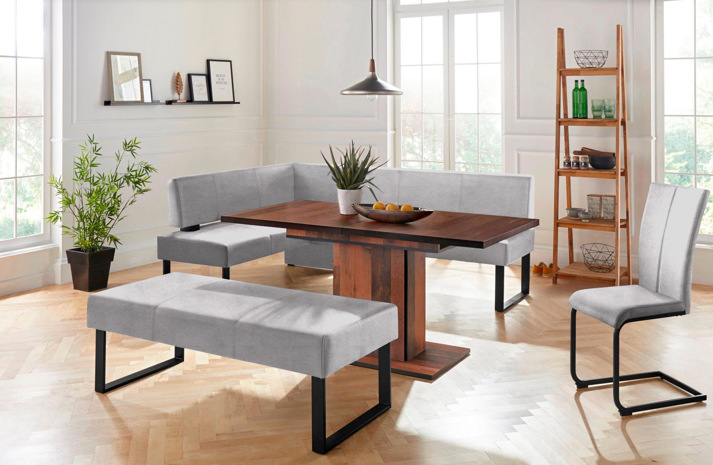 Home affaire Sitzbank »Oliver«, Breite 140cm, mit Metallgestell