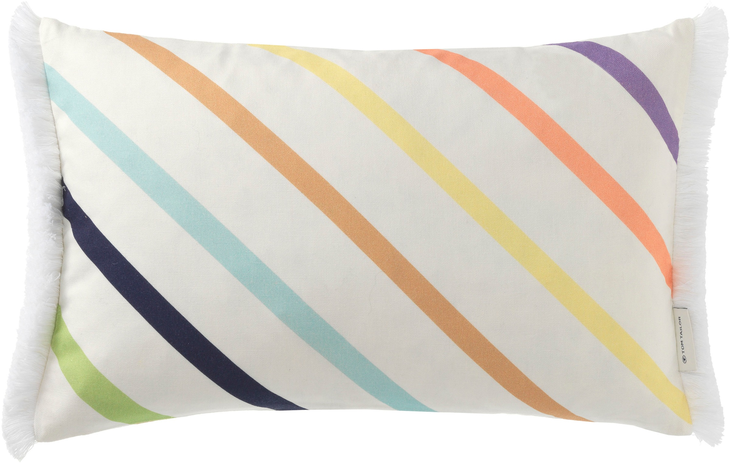 TOM TAILOR HOME Kissenbezüge »Fringed Diagonal«, (1 St.), mit seitlichen Fr günstig online kaufen