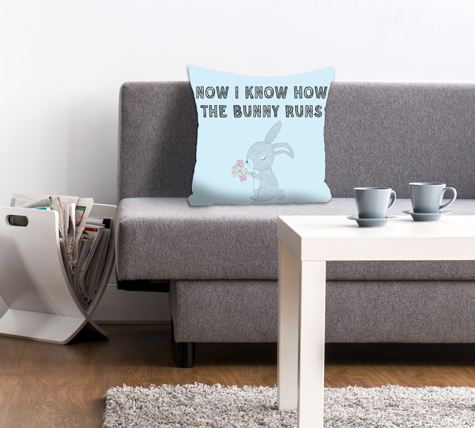 queence Dekokissen »NOW I KNOW HOW THE BUNNY RUNS«, Kissenhülle ohne Füllun günstig online kaufen
