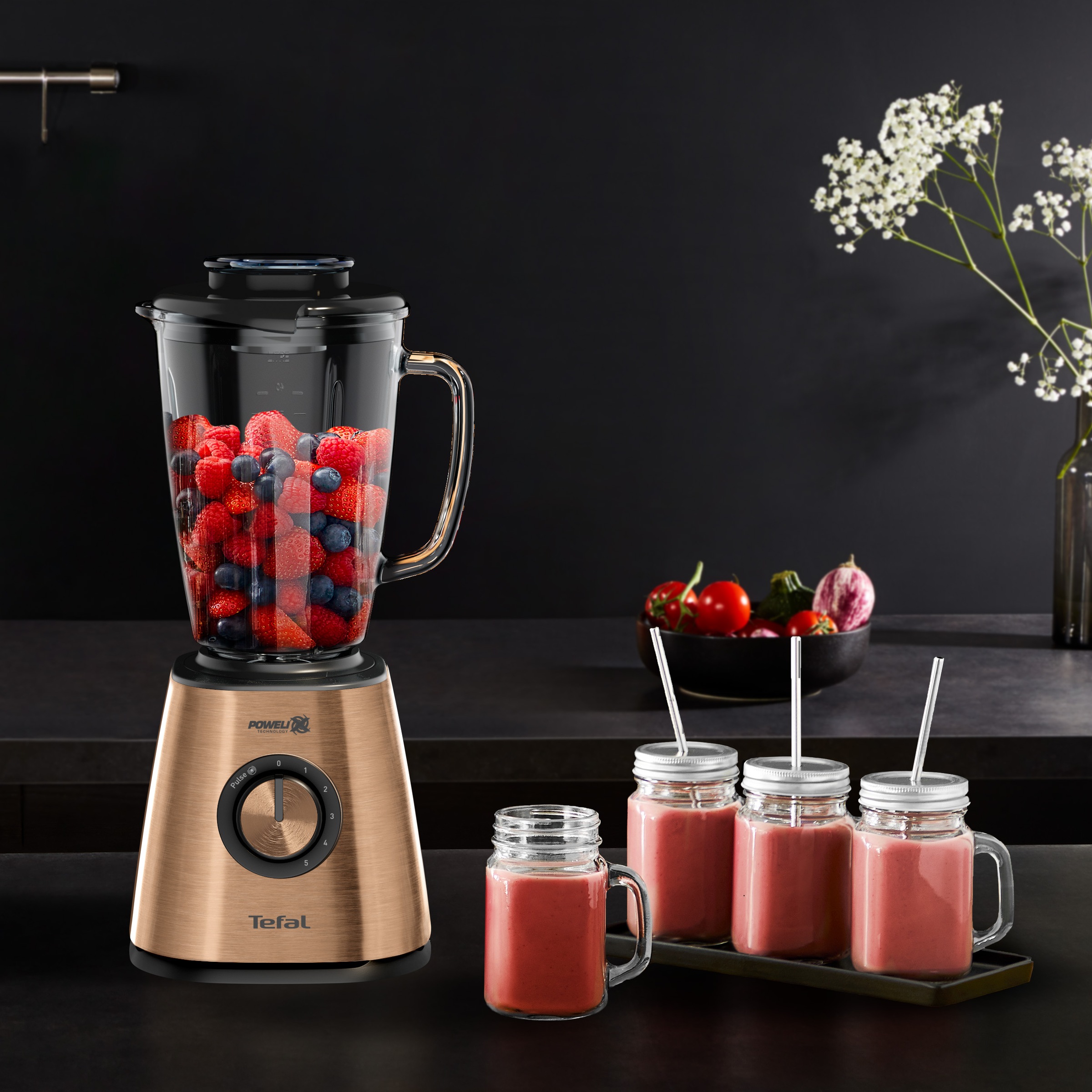 Tefal Standmixer »BL439G Coppertinto«, 800 W, 1,75 L Fassungsvermögen, stoßfestes Thermoglas