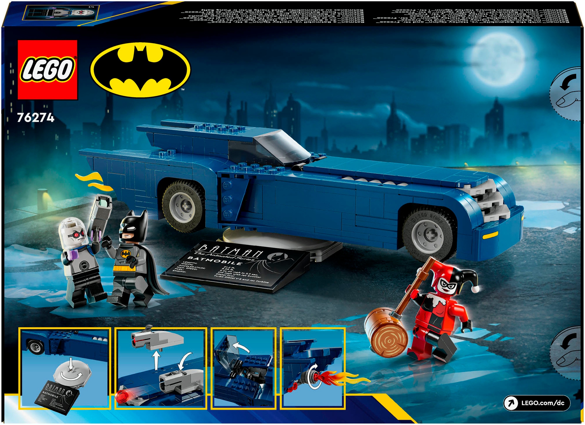 LEGO® Konstruktionsspielsteine »Batman™ im Batmobil™ vs. Harley Quinn™ und Mr. Freeze™ (76274)«, (435 St.), LEGO Super Heroes; Made in Europe