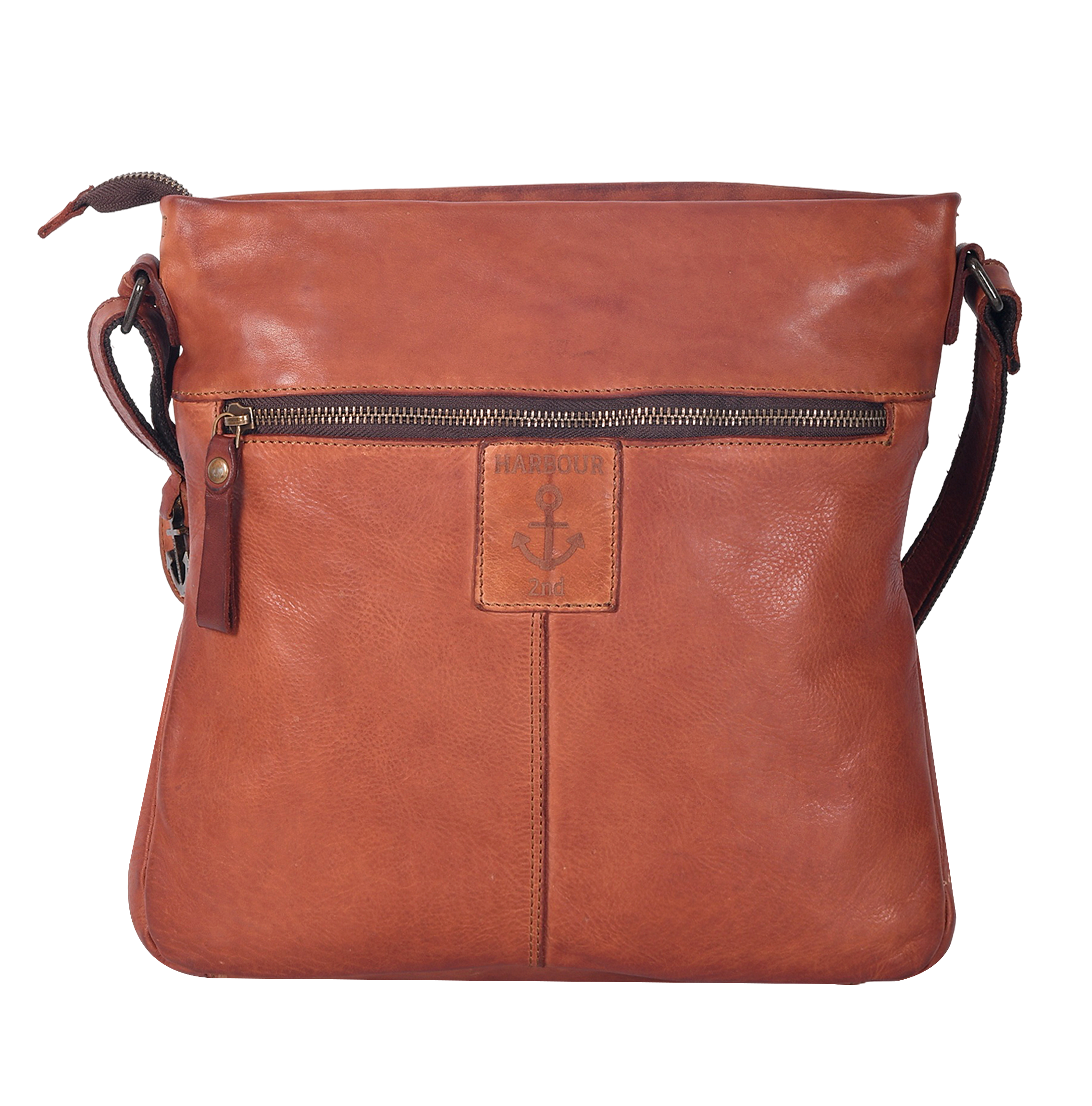 Handtasche River, Gr. B/H/T: 30 cm x 27 cm x 6 cm, cognac