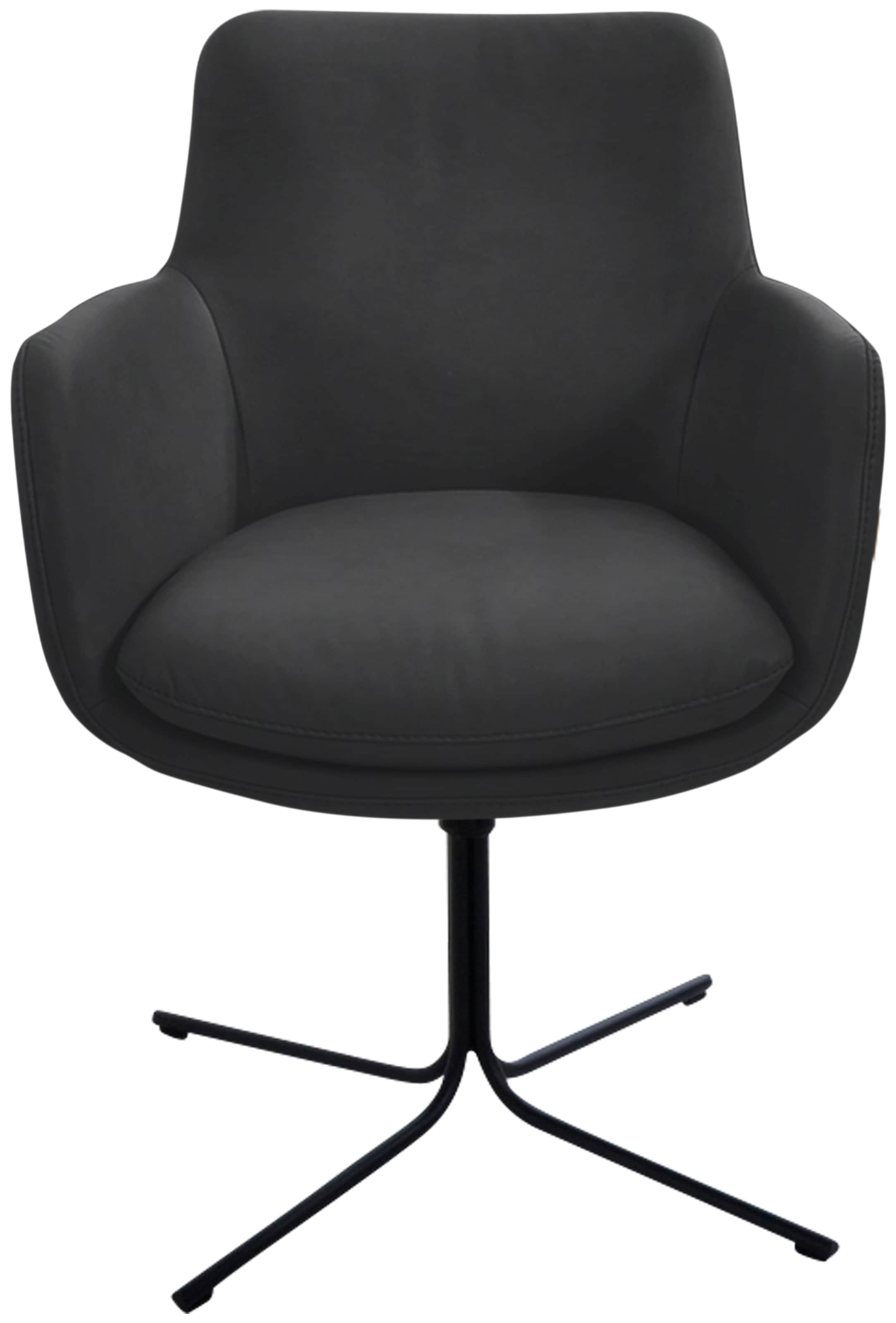 K+W Komfort & Wohnen Drehstuhl »Pego« () filigranem 4-Fuß-Gestell in schwar günstig online kaufen