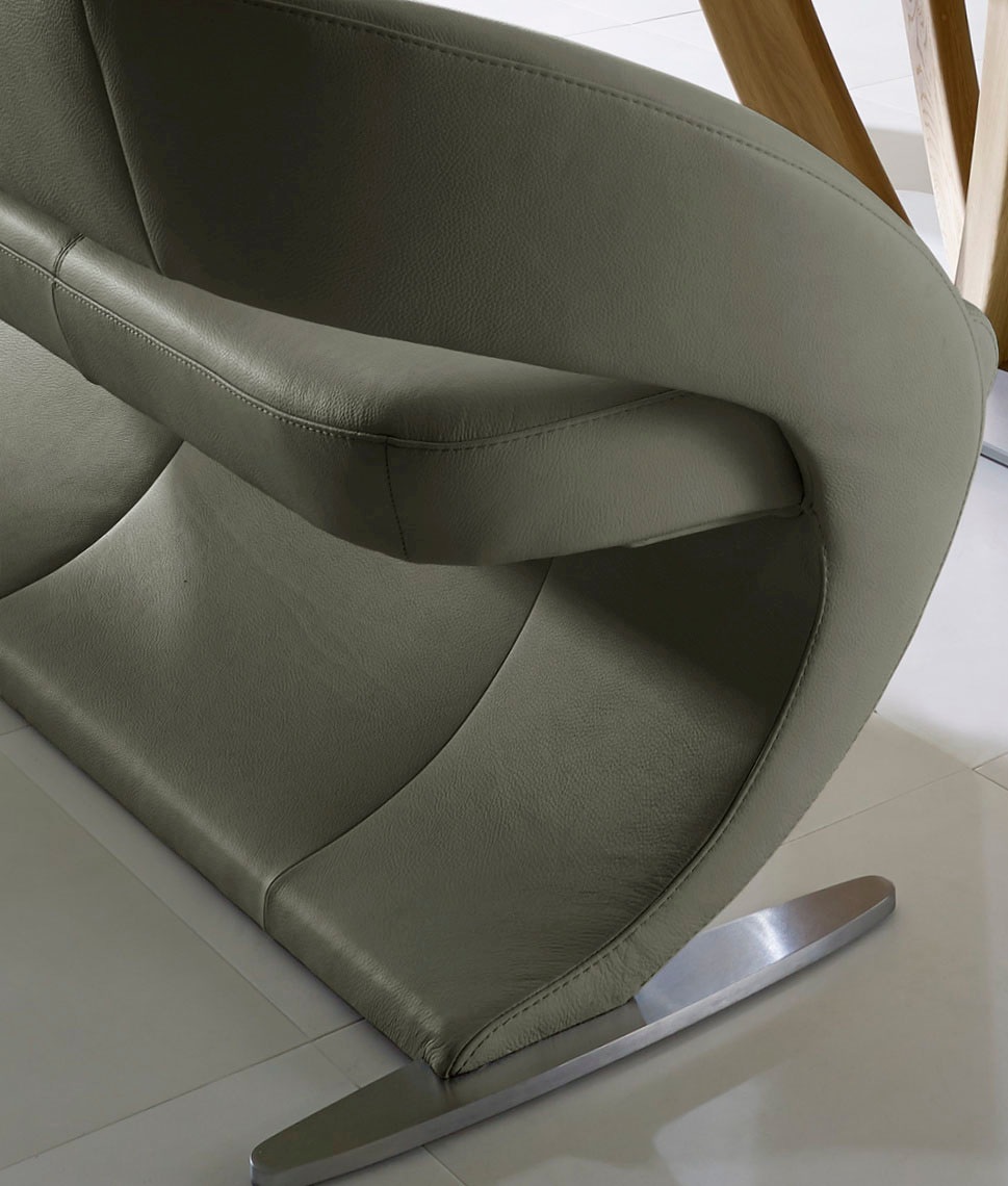 K+W Komfort & Wohnen Polsterbank »Wave«, in geschwungener Optik mit Metallkufe