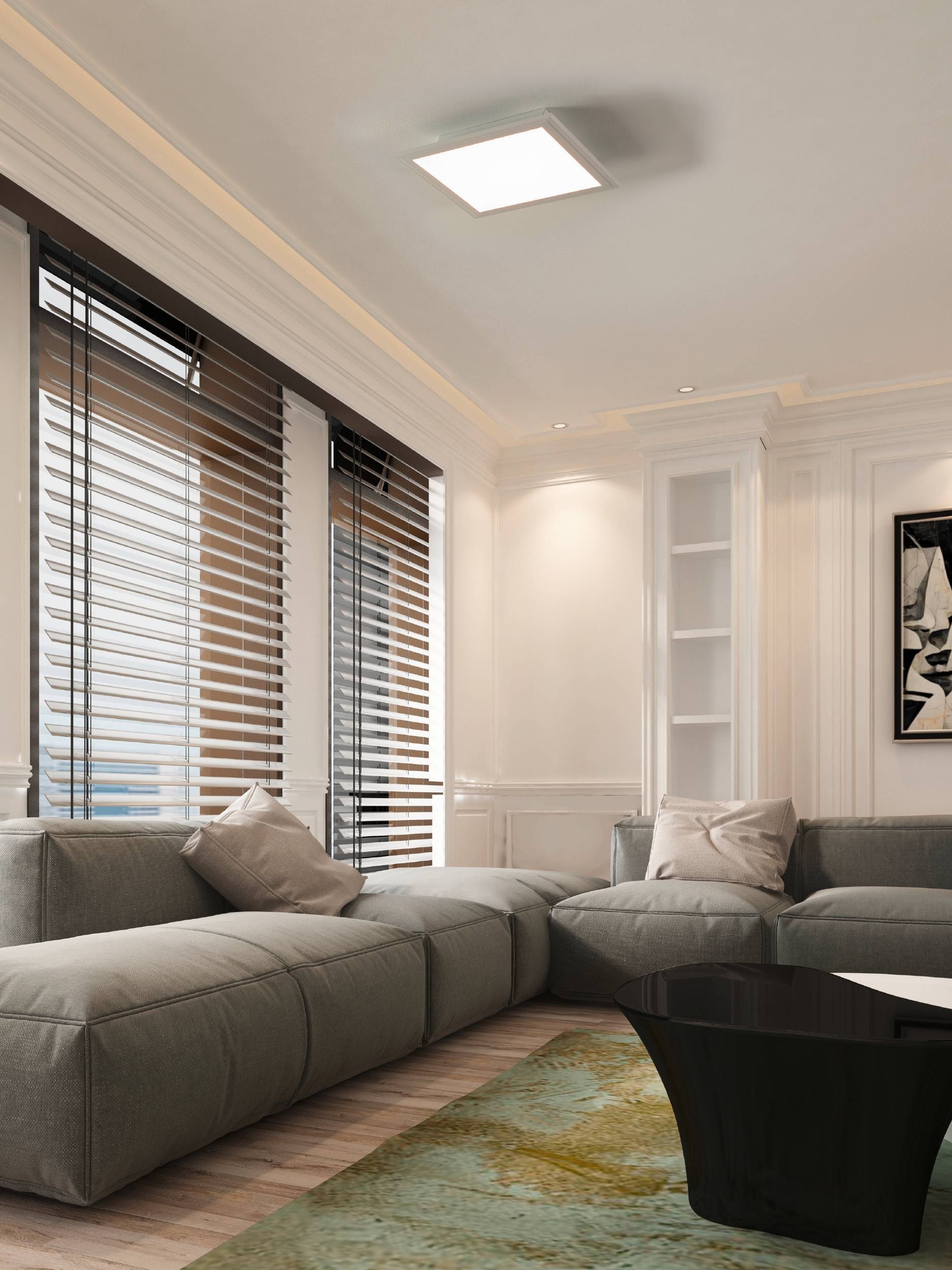 EGLO Deckenleuchte »SALOBRENA-Z« LED-Modul 1 Stk. warmweiß - kaltweiß Disco-Modus, App/Sprachsteuerung Alexa,‎30x30x5cm, exkl. Fernbedienung