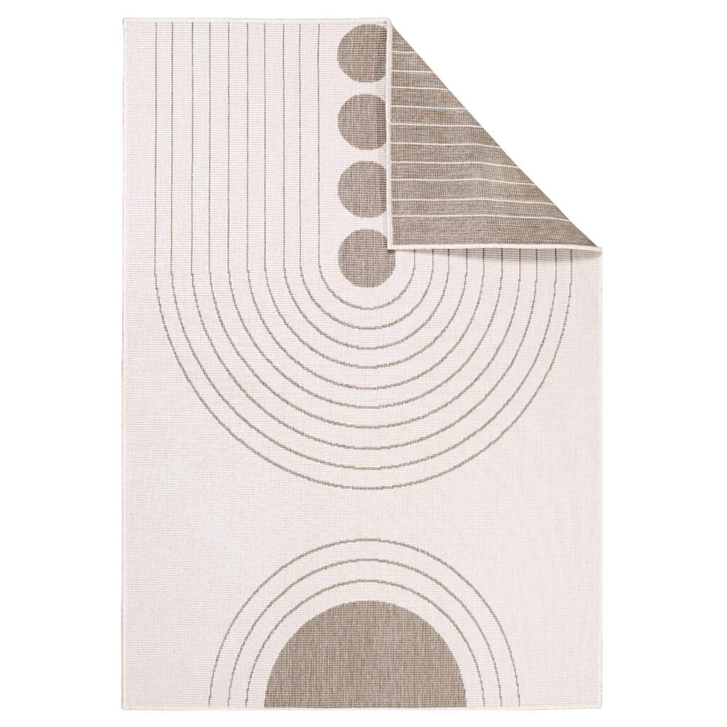 Carpet City Outdoorteppich »DUO RUG 5739«, rechteckig, 5 mm Höhe, Wendeteppich Wetterfest In- & Outdoor, Balkon, Terrasse, Wohnzimmer