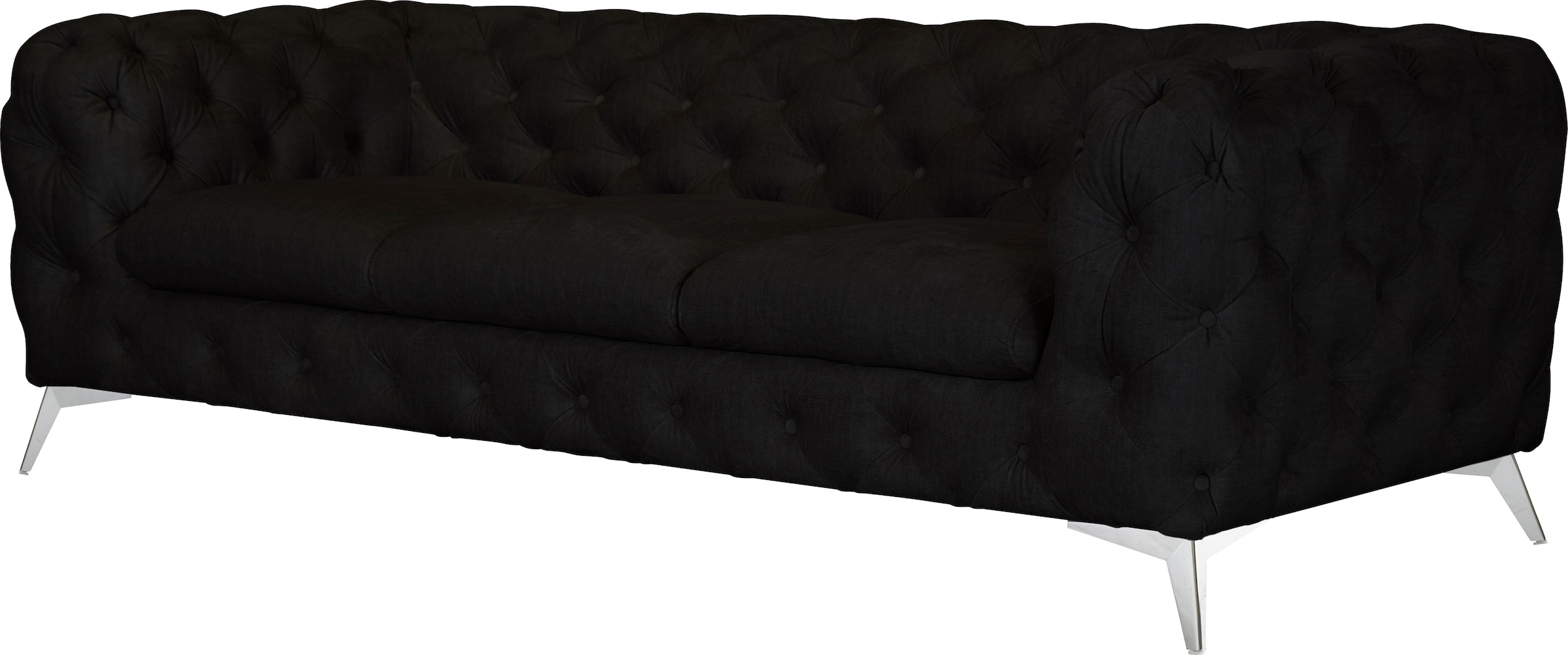 Leonique Chesterfield-Sofa »Glynis«, aufwändige Knopfheftung, moderne Chesterfield Optik, Fußfarbe wählbar