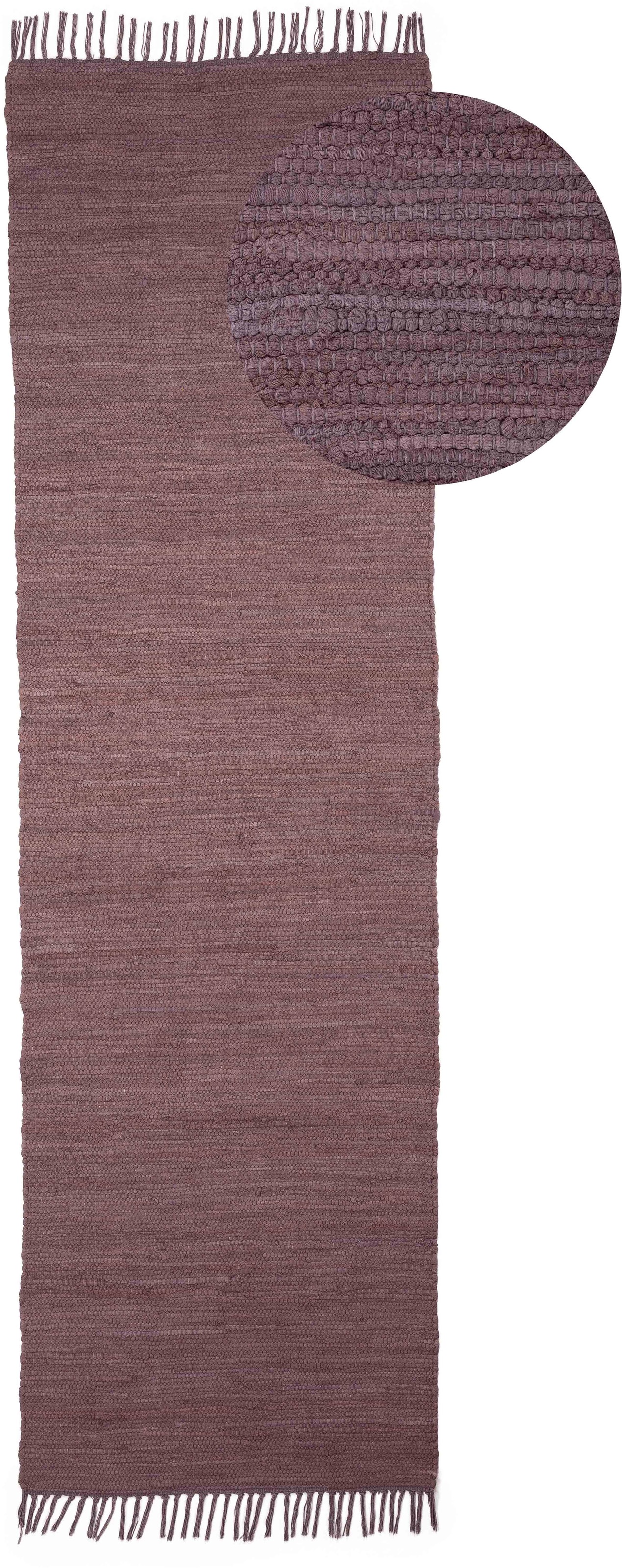 carpetfine Teppich »Kelim Chindi uni, auch als Läufer«, rechteckig, 5 mm Hö günstig online kaufen