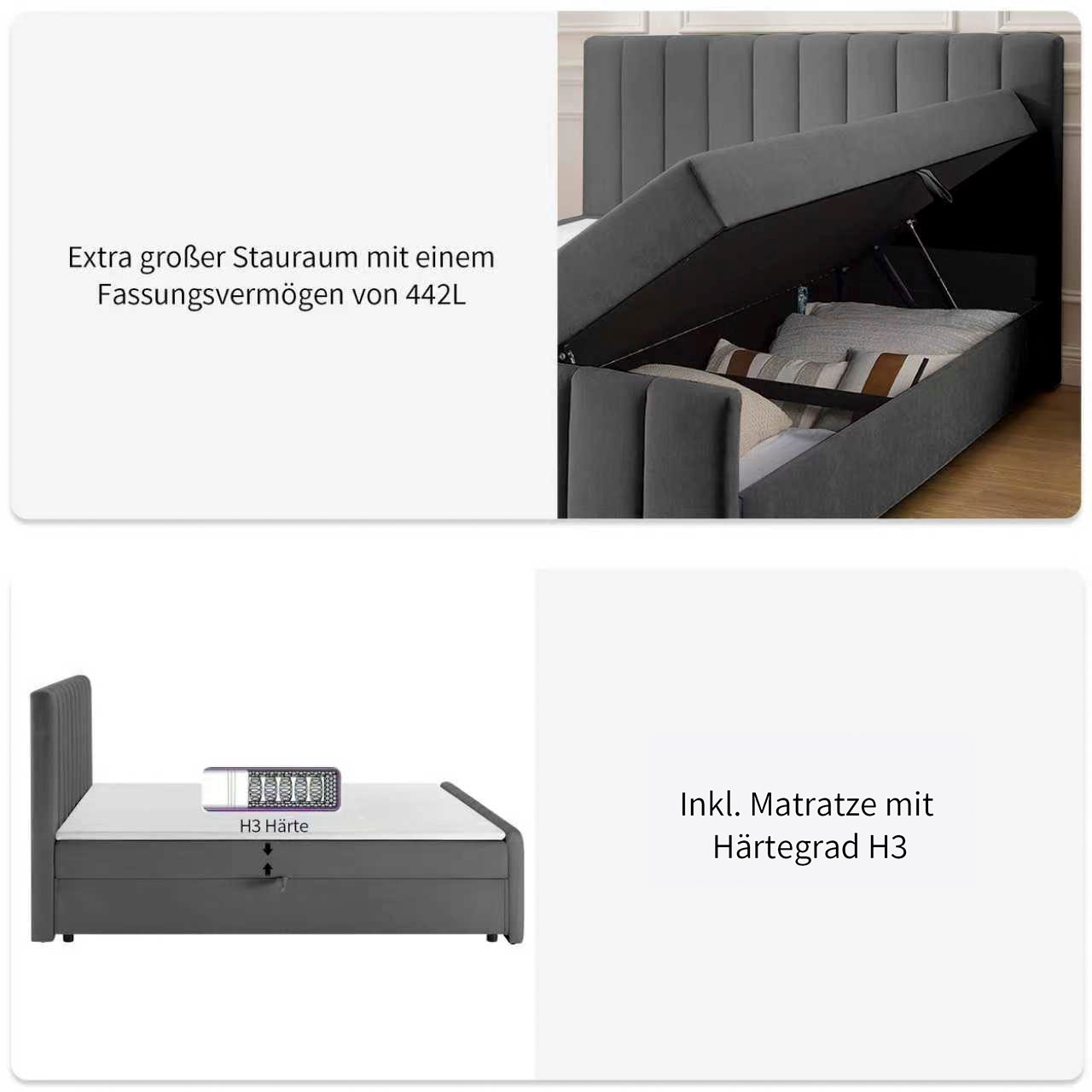 OTTO home Boxbett »Yanna inkl. Bettkasten und Topper, Liegefläche 180x200cm« erhältlich in der Größe 180x200 cm