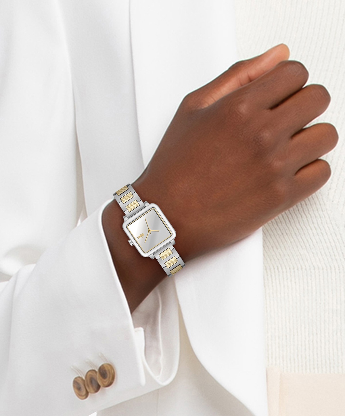 Lacoste Quarzuhr »LACOSTE.12.12 LEAP« Armbanduhr, Damenuhr, Edelstahlarmband, analog