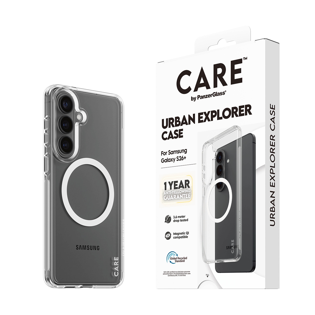 CARE by PanzerGlass Handyhülle »Urban Explorer Case mit Qi für Samsung Galaxy S26+« Samsung Galaxy S26+ Backcover, Schutzhülle, Handyschutzhülle, Case, Schutzcase, stoßfest