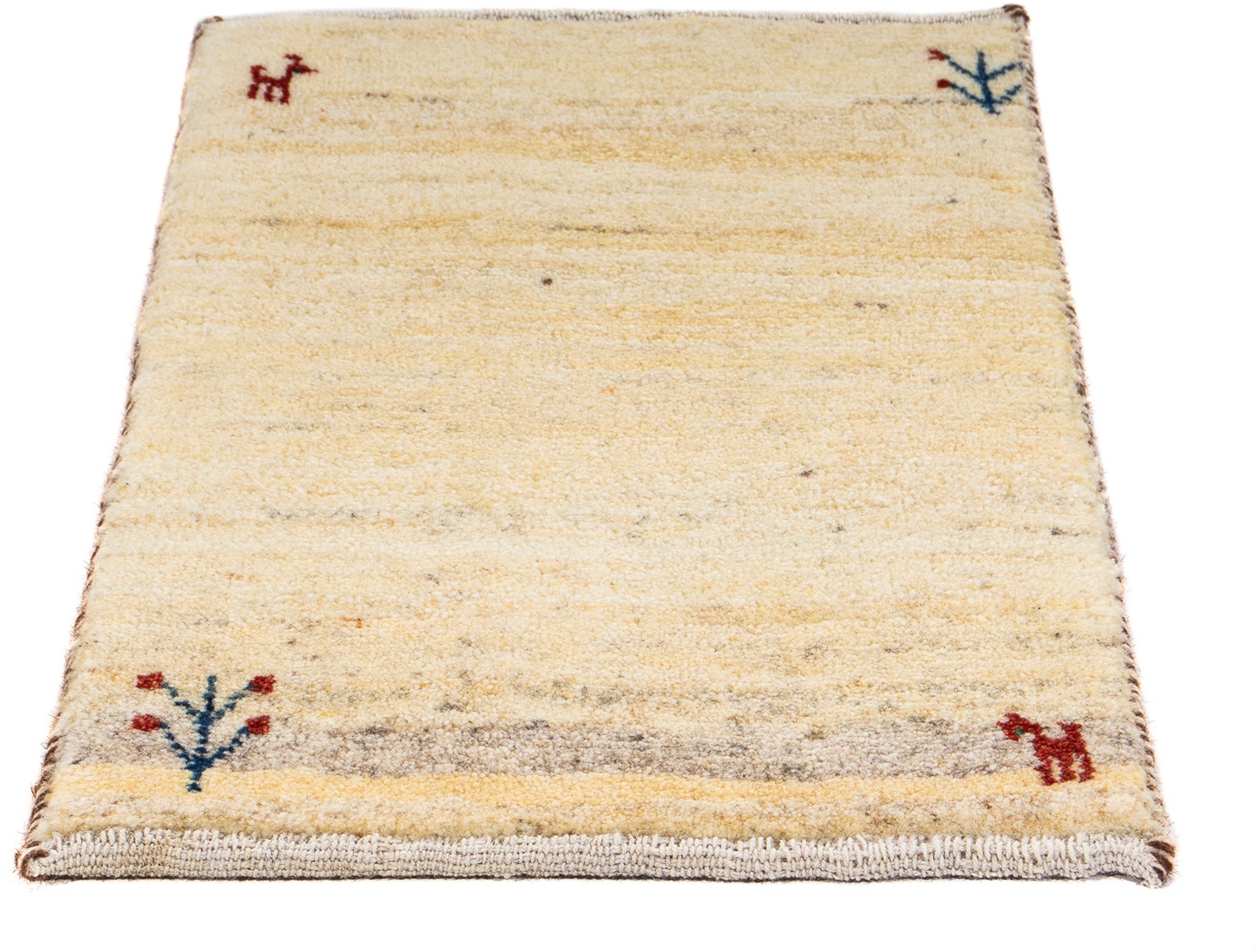 morgenland Wollteppich »Gabbeh - Loribaft Perser - 60 x 40 cm - beige«, rec günstig online kaufen